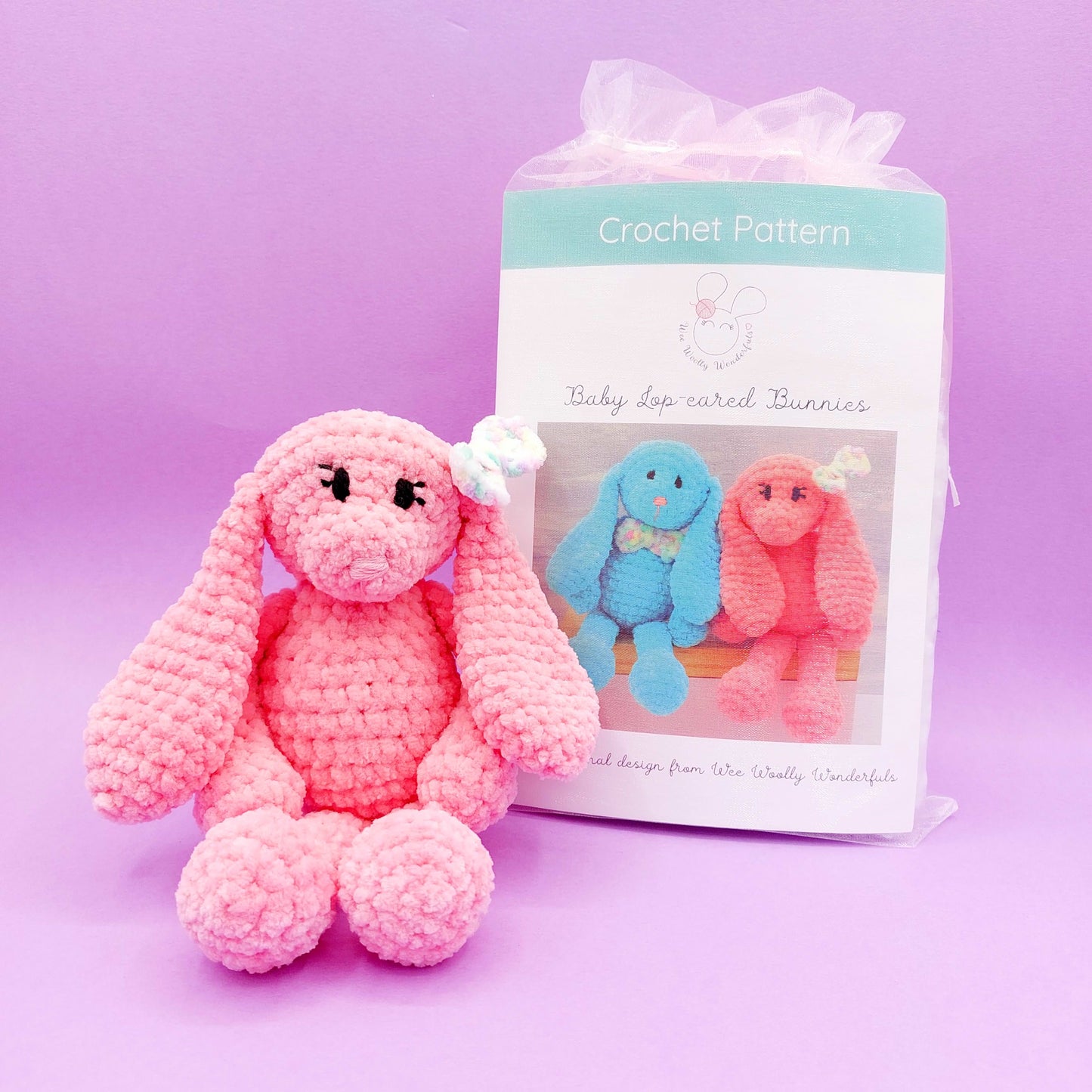 Baby lop-eared Bunny Mini Crochet Kit
