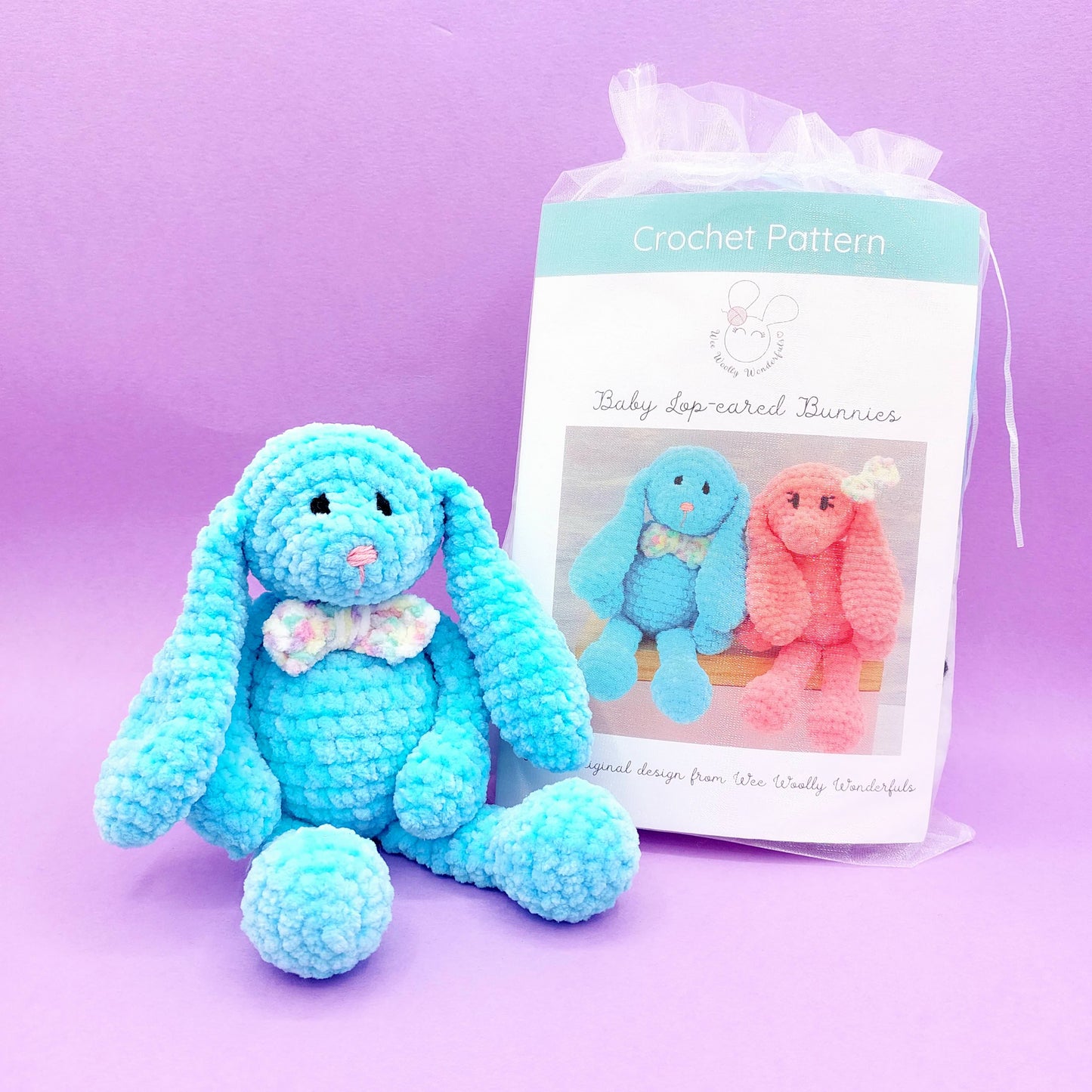 Baby lop-eared Bunny Mini Crochet Kit