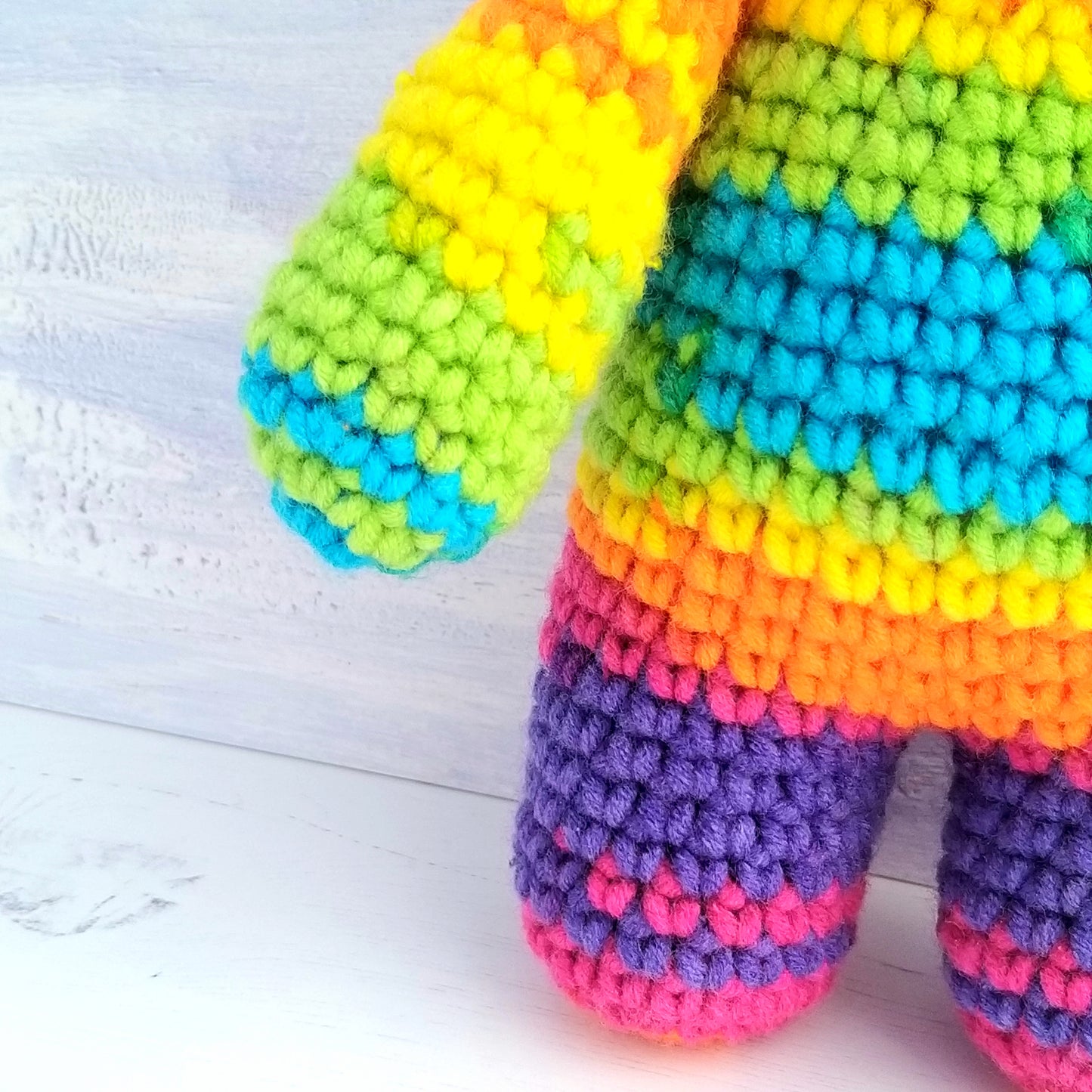 Lollipop the Rainbow Bunny Rabbit Luxury Crochet Kit
