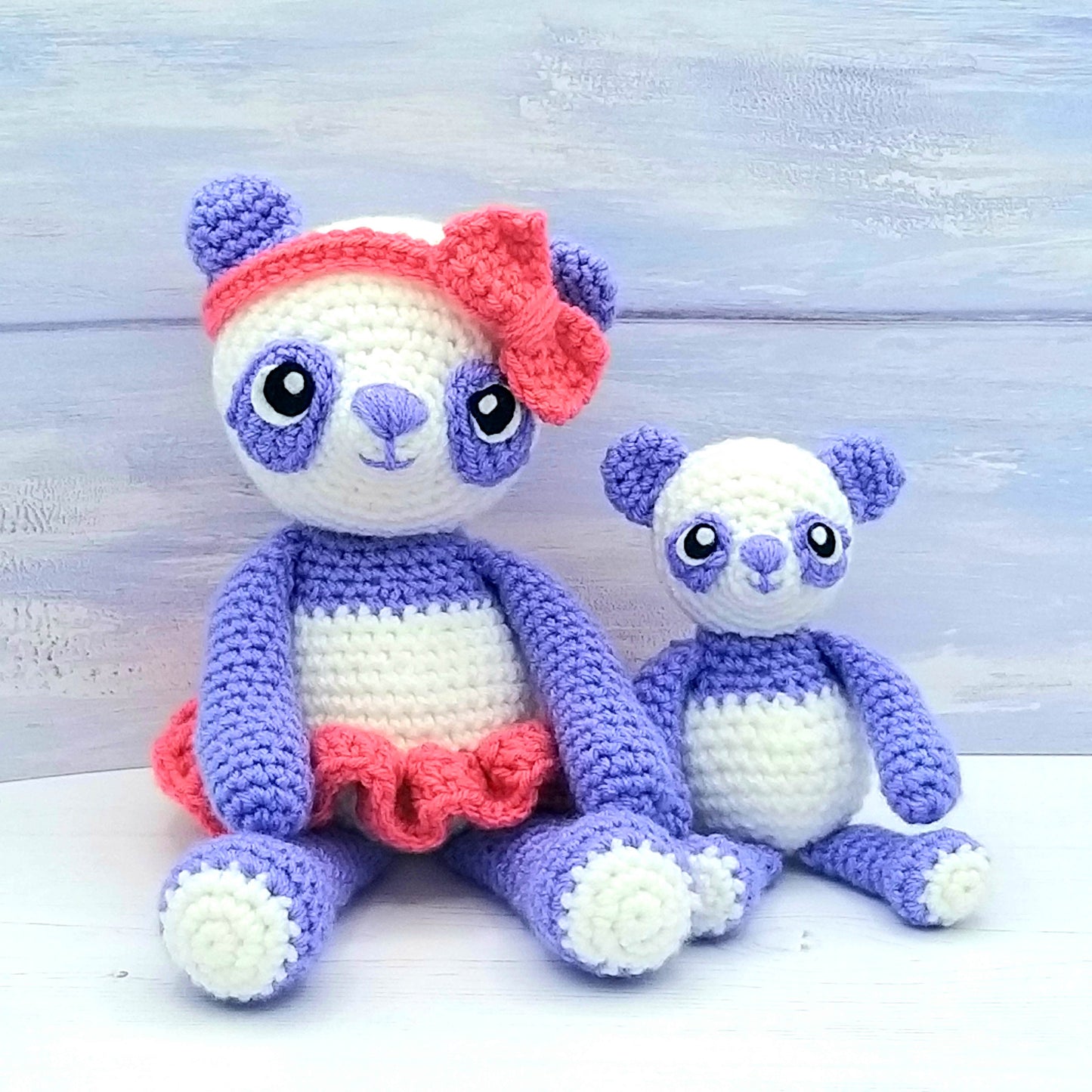 Peter the Panda and Melinda the Panda Luxury Crochet Kit!