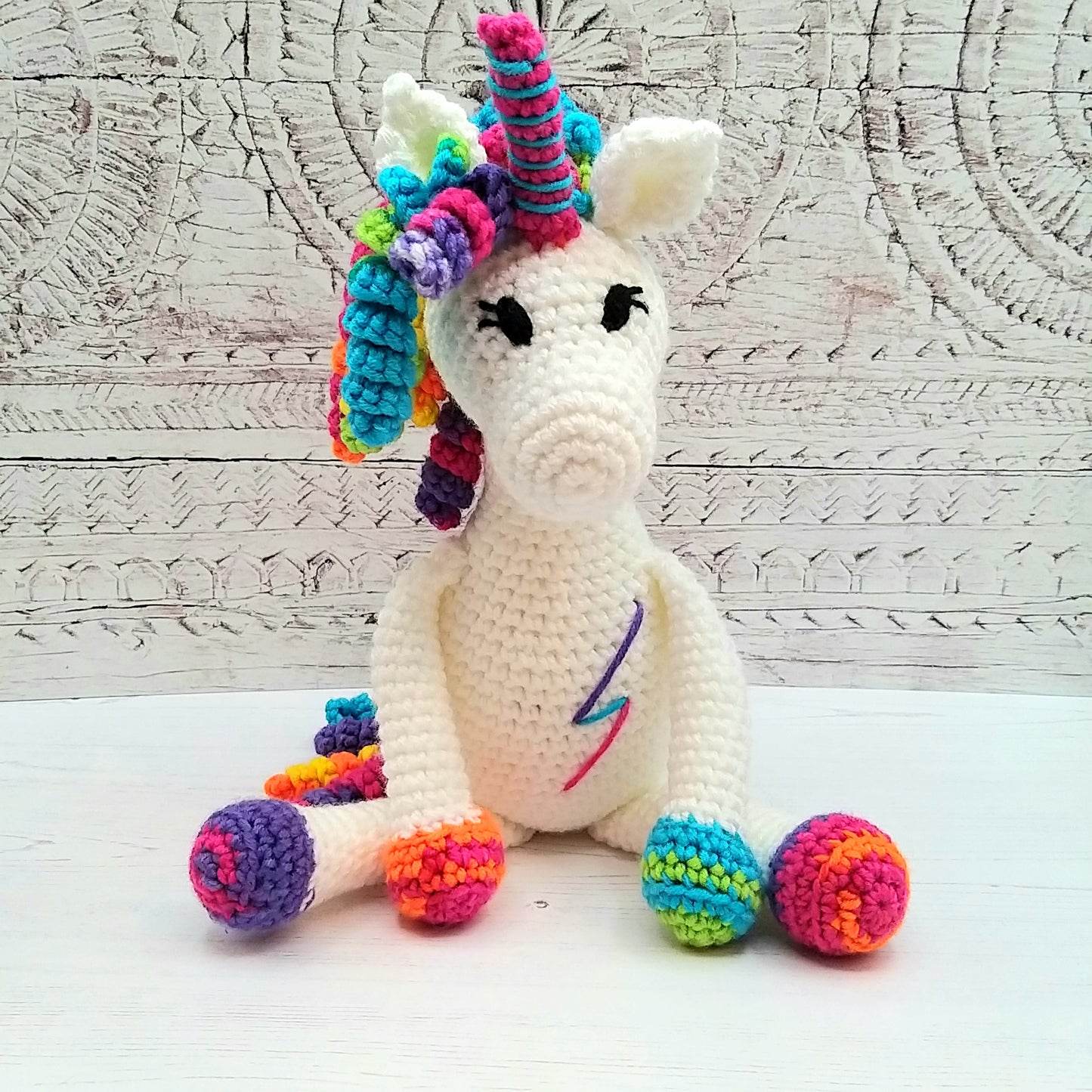 PDF Crochet Pattern - Rainbow the Unicorn