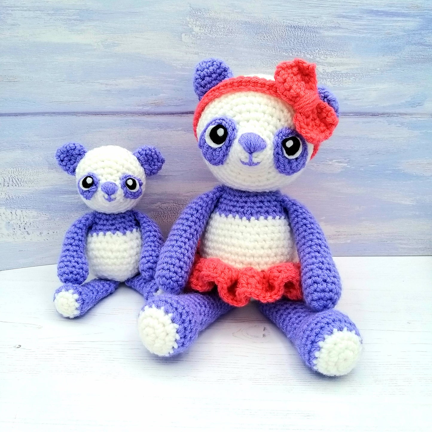 Peter the Panda and Melinda the Panda Luxury Crochet Kit!