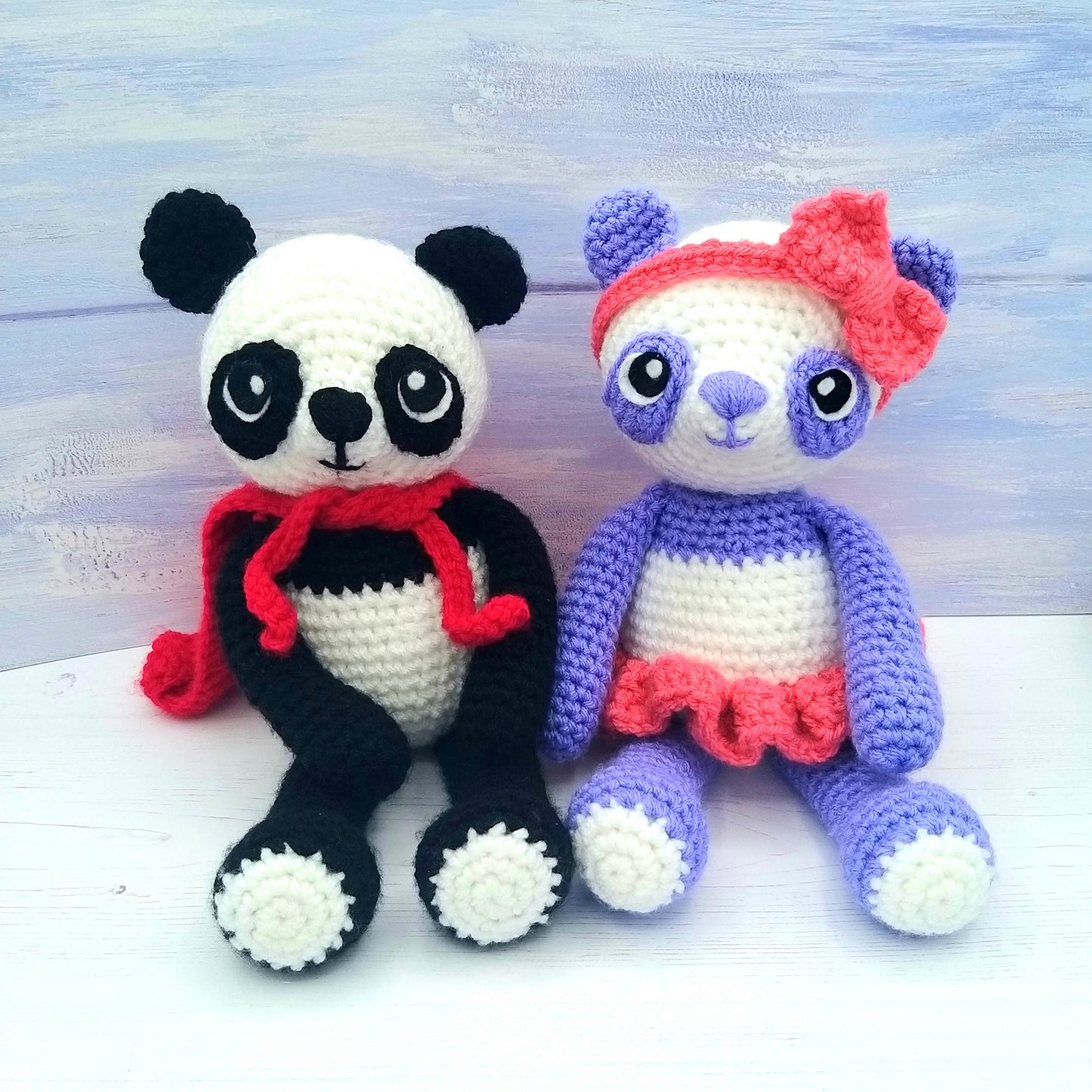 Peter and Melinda the Panda - PDF Crochet Pattern
