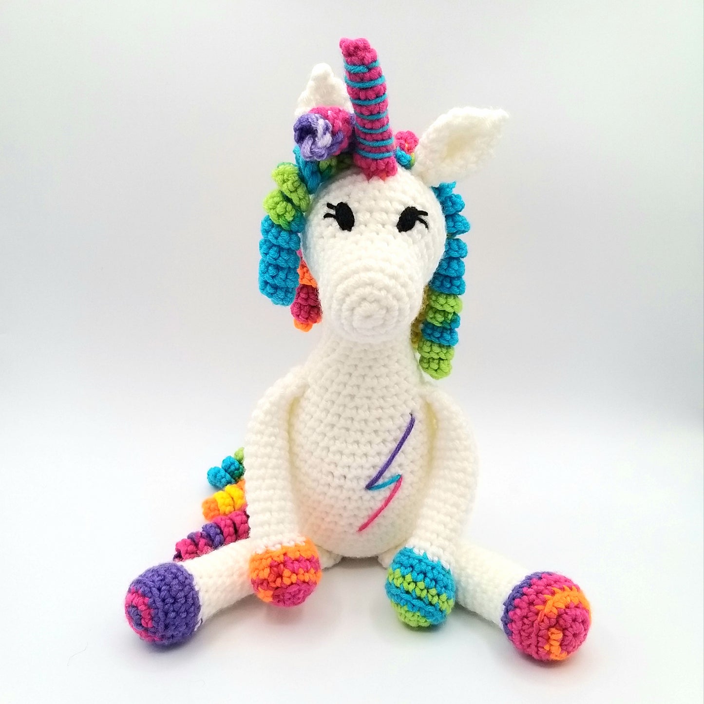 PDF Crochet Pattern - Rainbow the Unicorn
