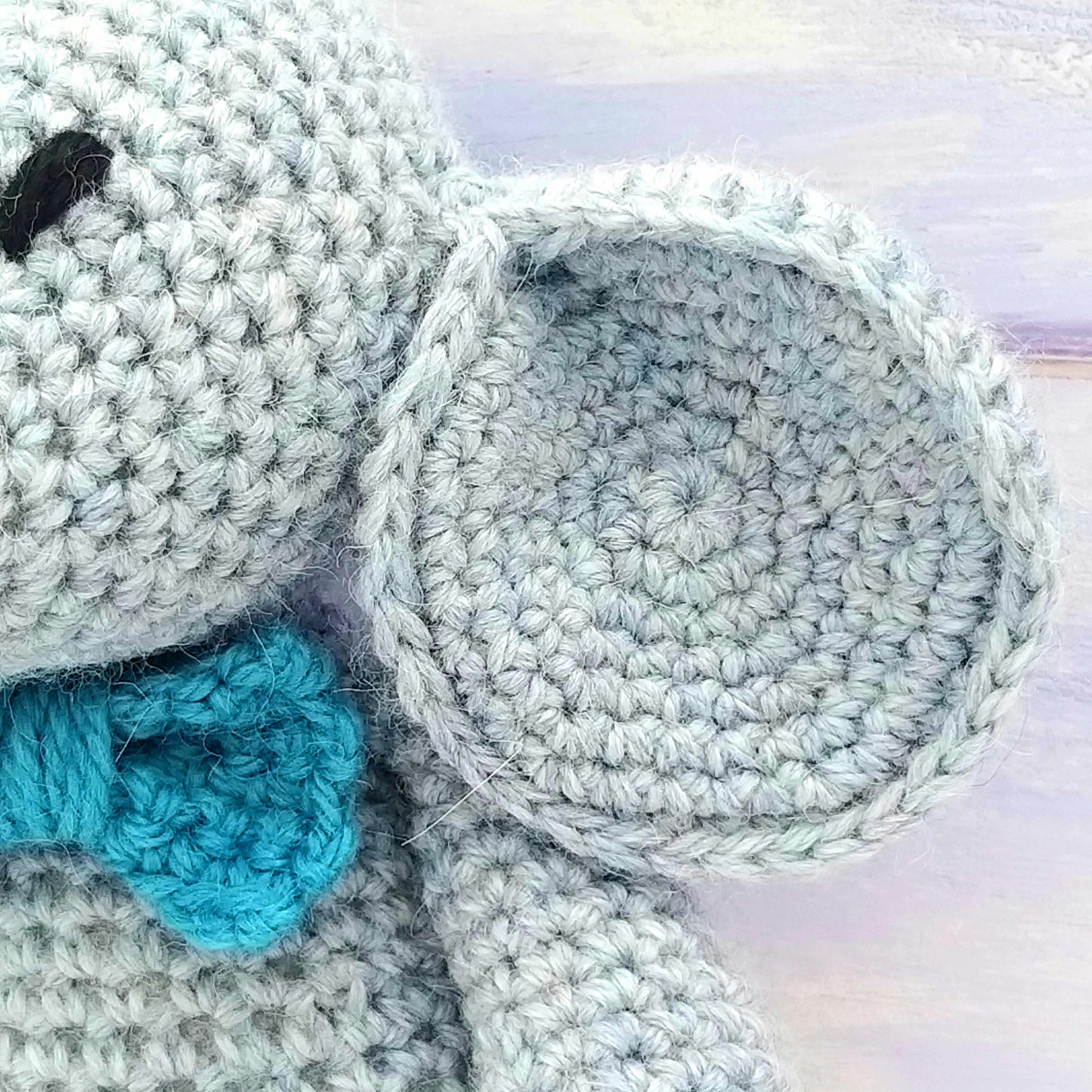 Eli the Elephant Wool & Alpaca Crochet Kit for Complete Beginner