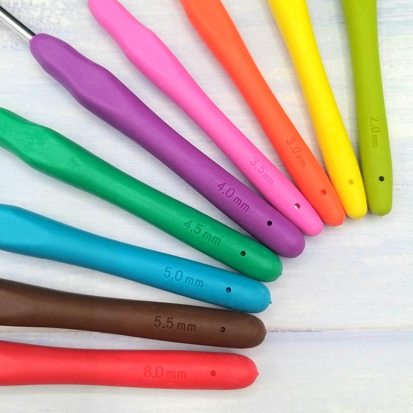 Close up handles - crochet hooks