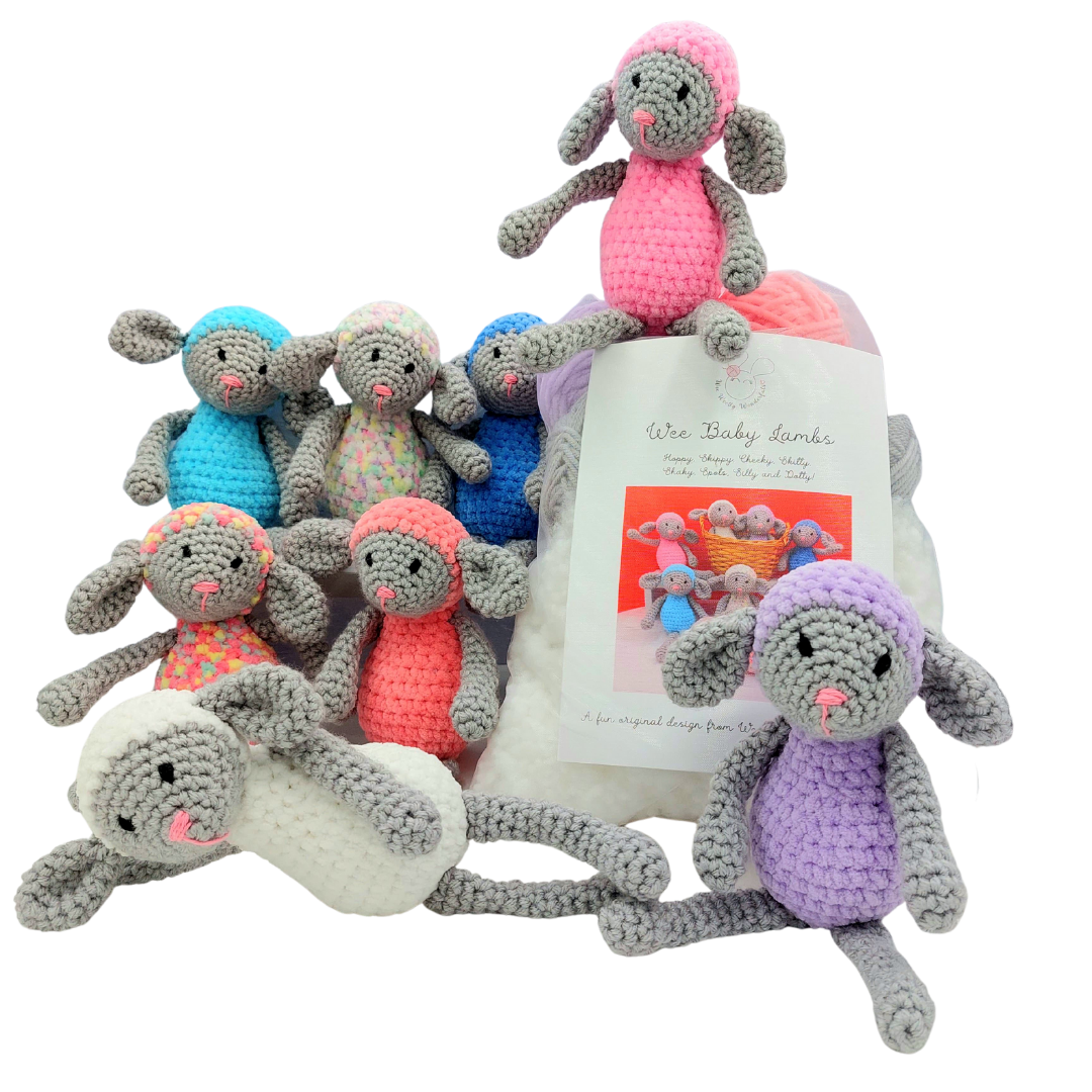 Rainbow Baby Lambs Mini Crochet Kit