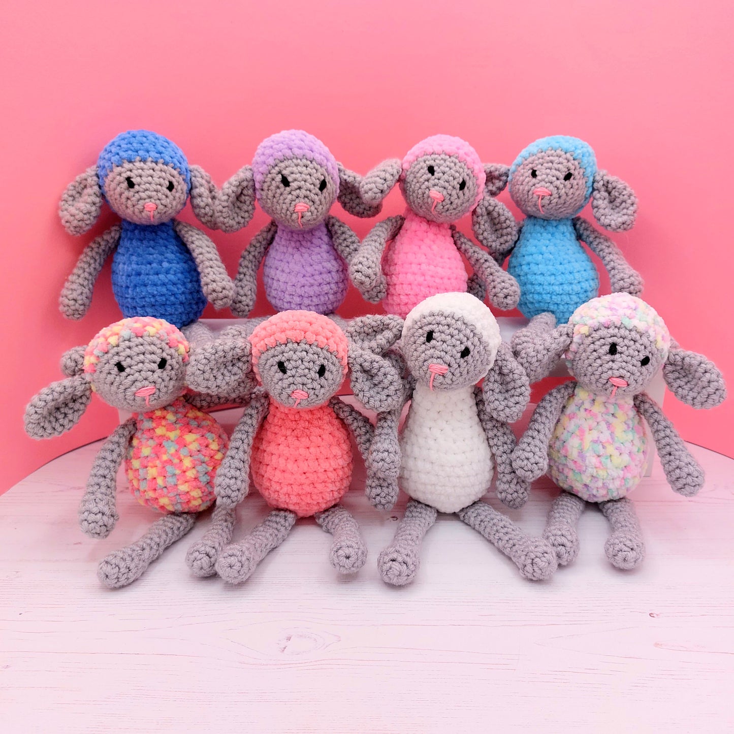 Baby Rainbow Lambs - PDF Crochet Pattern