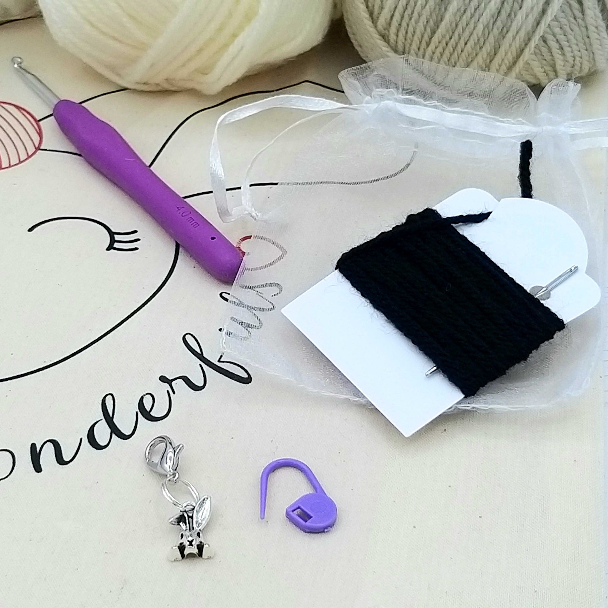 Stitch Marker and Thread