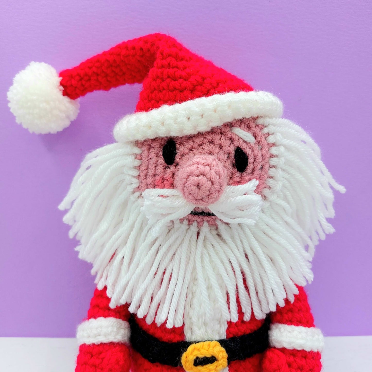Clsoe up of Santa's face