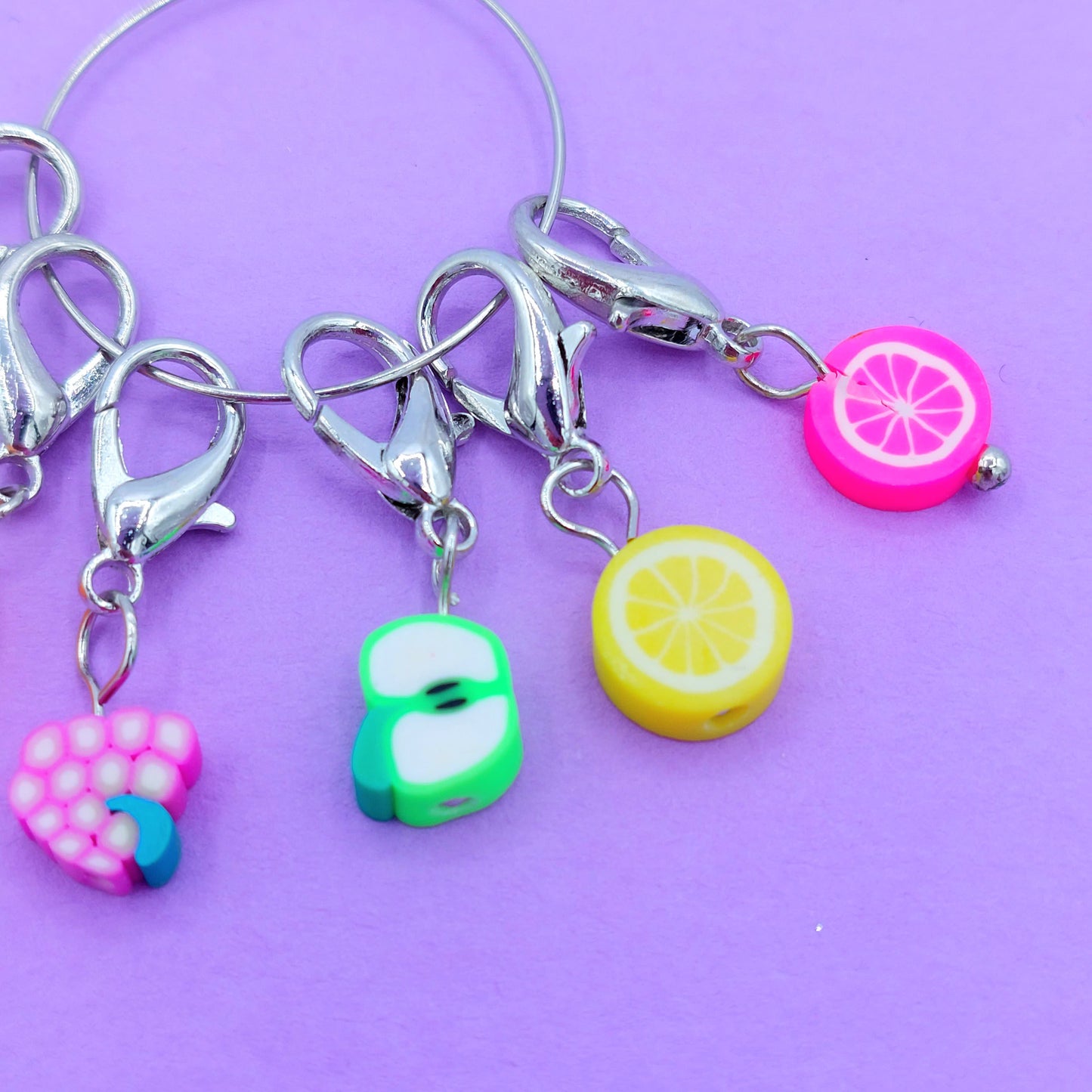 Adorable Stitch Markers Sets - Bee and Daisies, Rainbows, Fruit, Sheep, Cats, and Christmas Stitch Marker sets