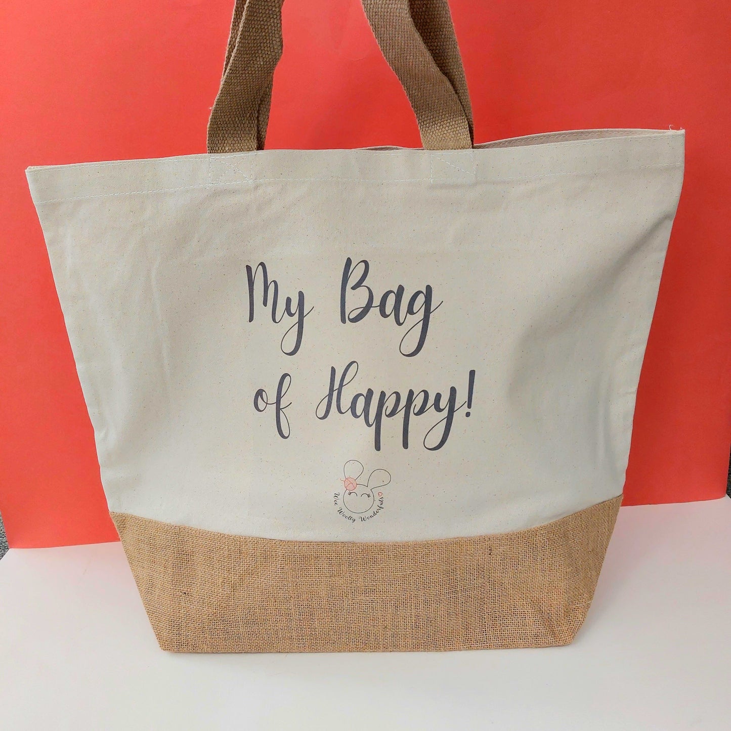 'My Bag of Happy' Extra Large Tote Bag