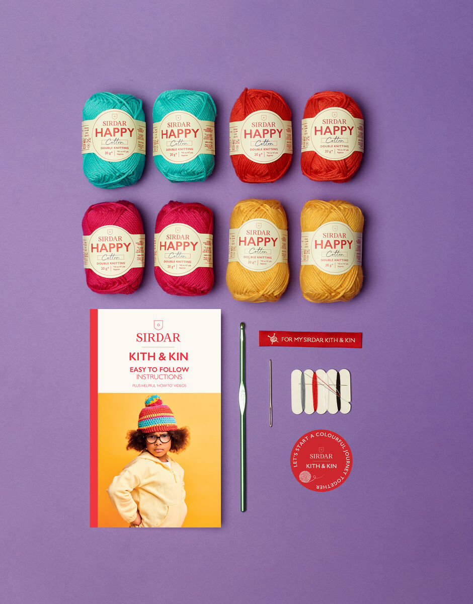 Sirdar Kith & Kin Colourful Bobble Hat Crochet Kit
