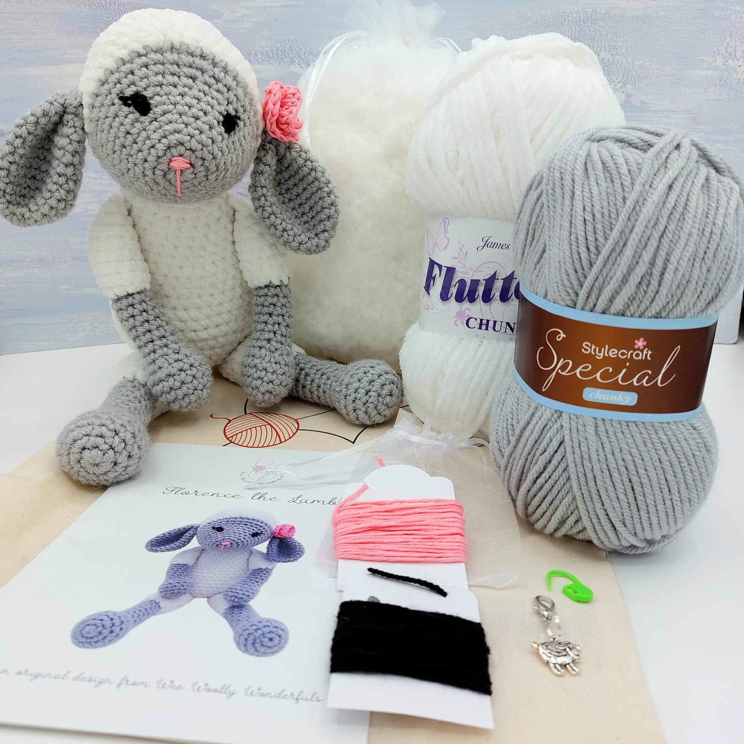 Lamb Crochet Pattern and Yarn