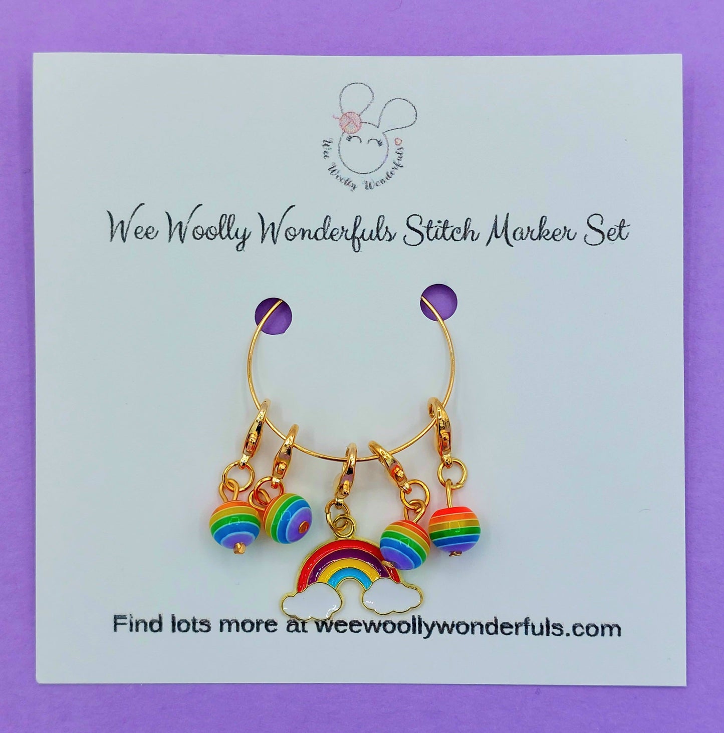 Adorable Stitch Markers Sets - Bee and Daisies, Rainbows, Fruit, Sheep, Cats, and Christmas Stitch Marker sets