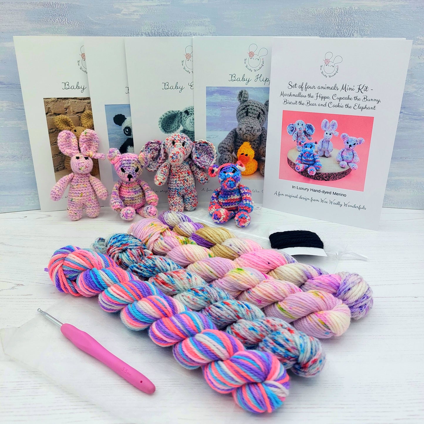 Mini Hand-dye Pocket Pals Crochet Kit