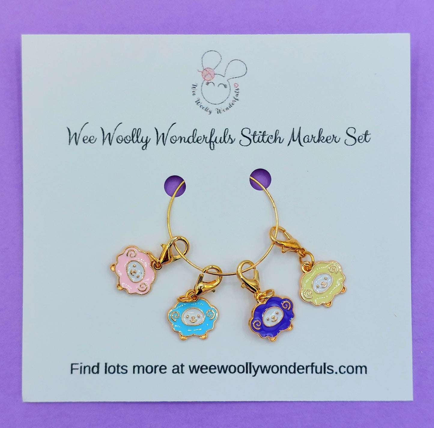 Adorable Stitch Markers Sets - Bee and Daisies, Rainbows, Fruit, Sheep, Cats, and Christmas Stitch Marker sets