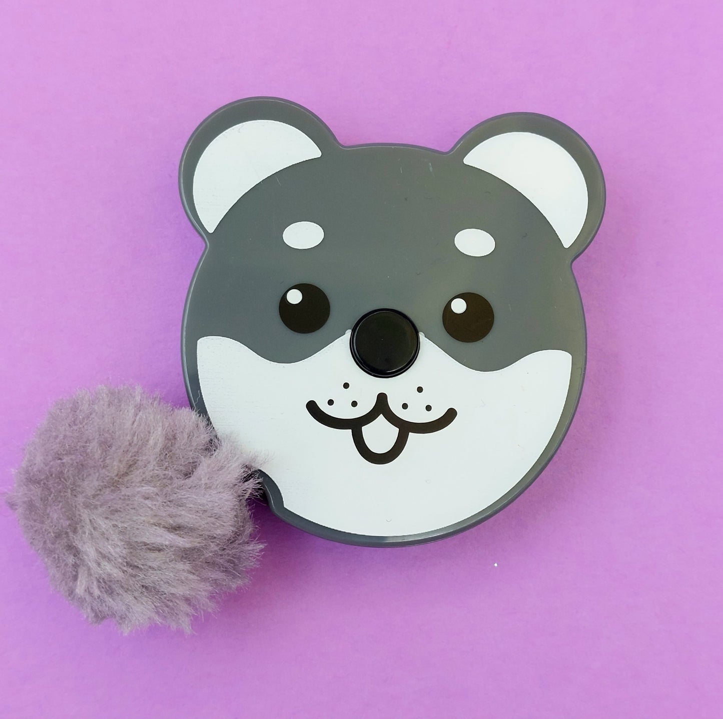 Adorable Animal Tape Measure with fluffy pompom tail