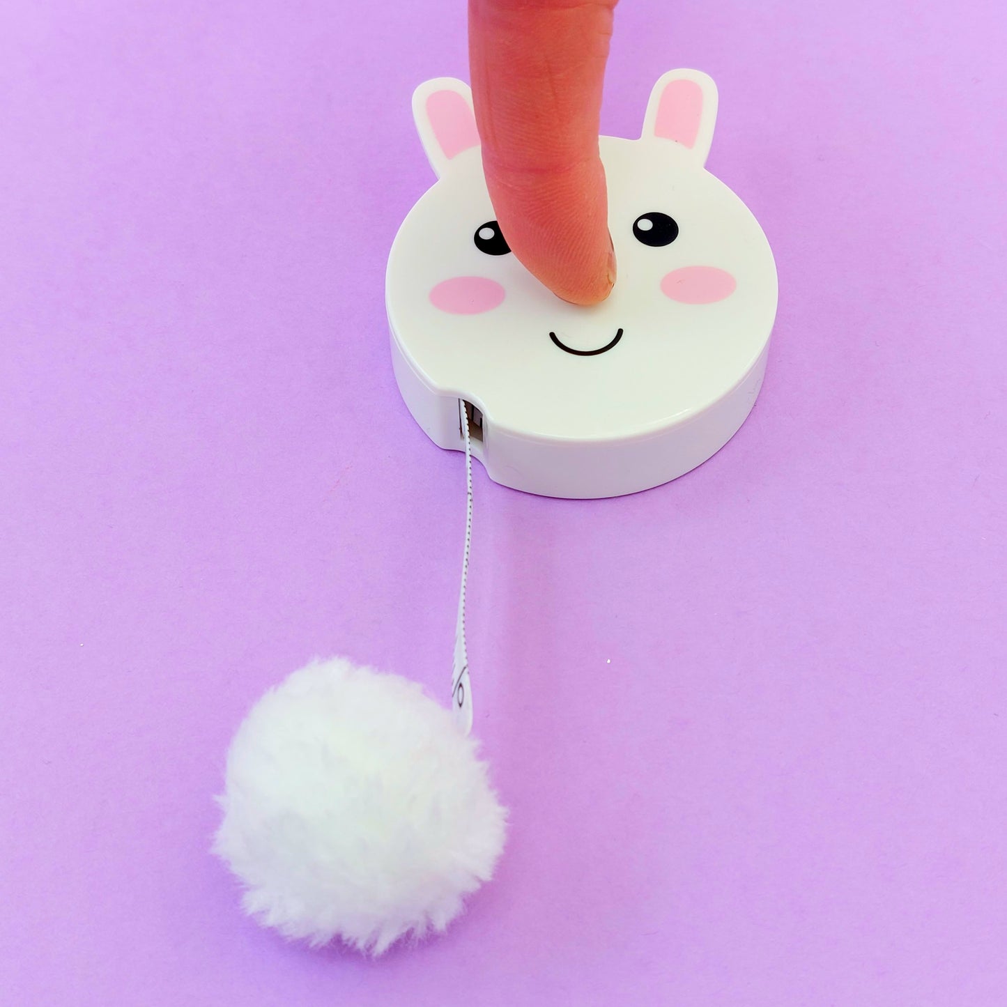 Adorable Animal Tape Measure with fluffy pompom tail