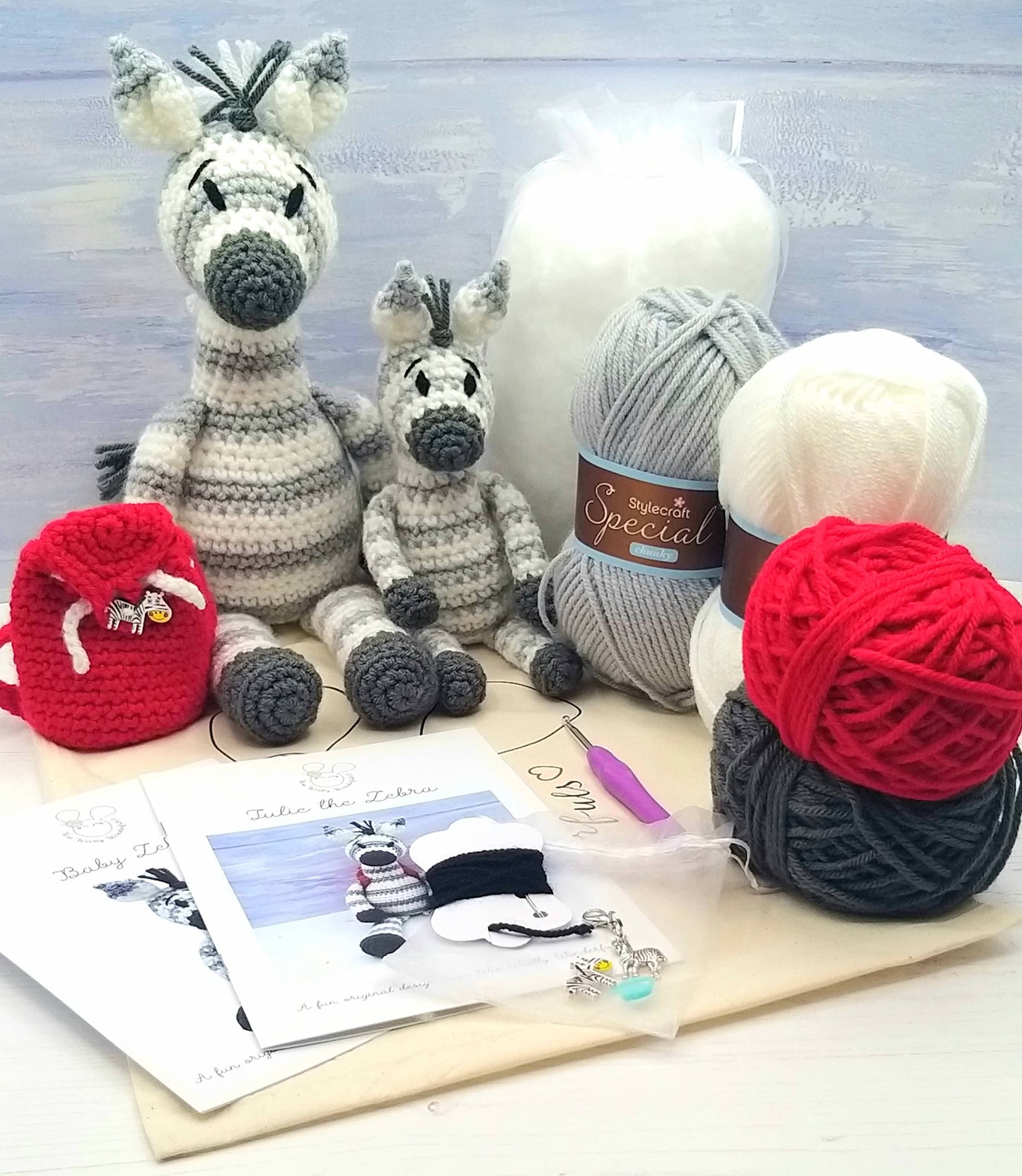 Julie the Zebra Luxury Crochet Kit