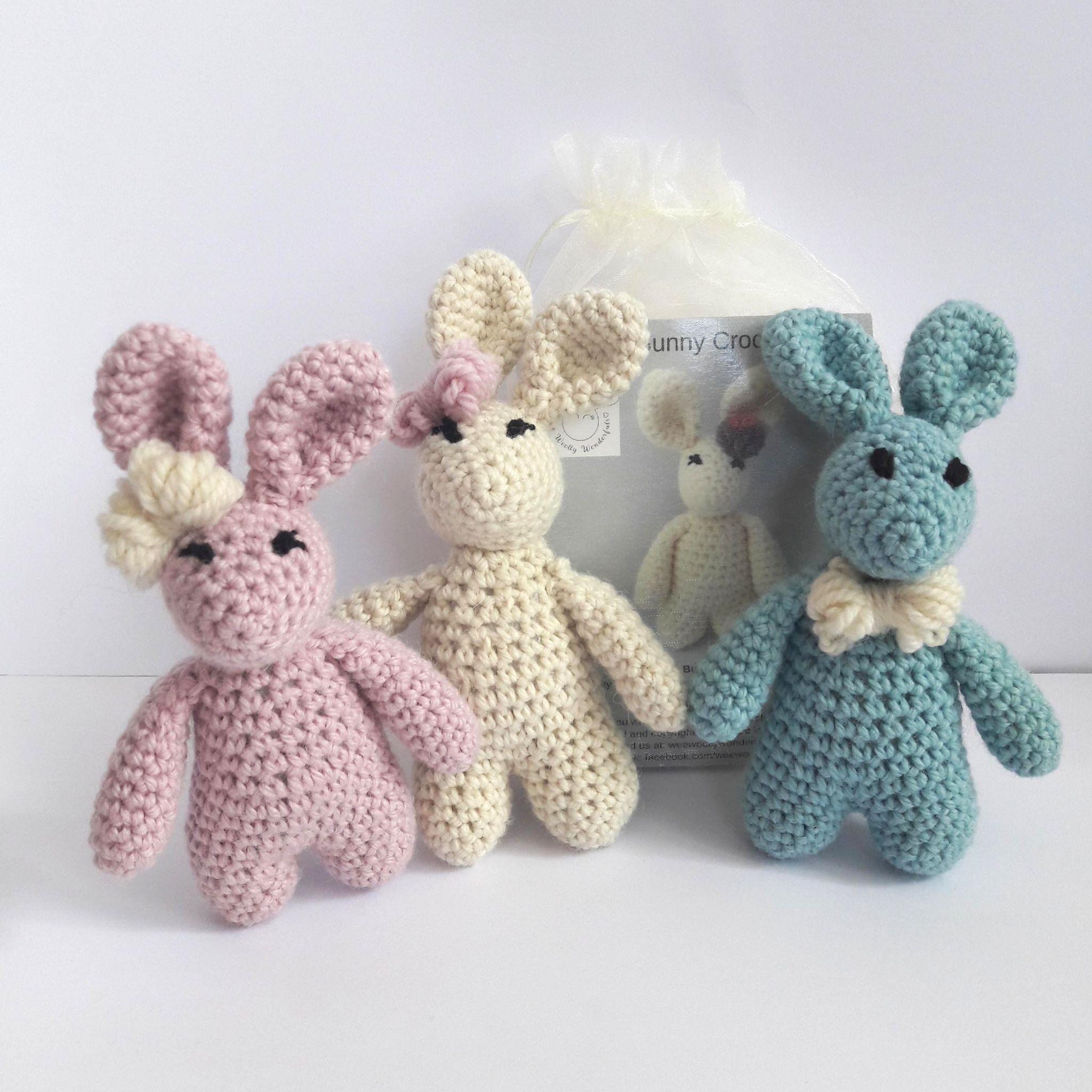 4 Pack Fabric Editions Mini Crochet Kit-Bunny 4X4.5 CRCHKTMI-WDBUN -  GettyCrafts