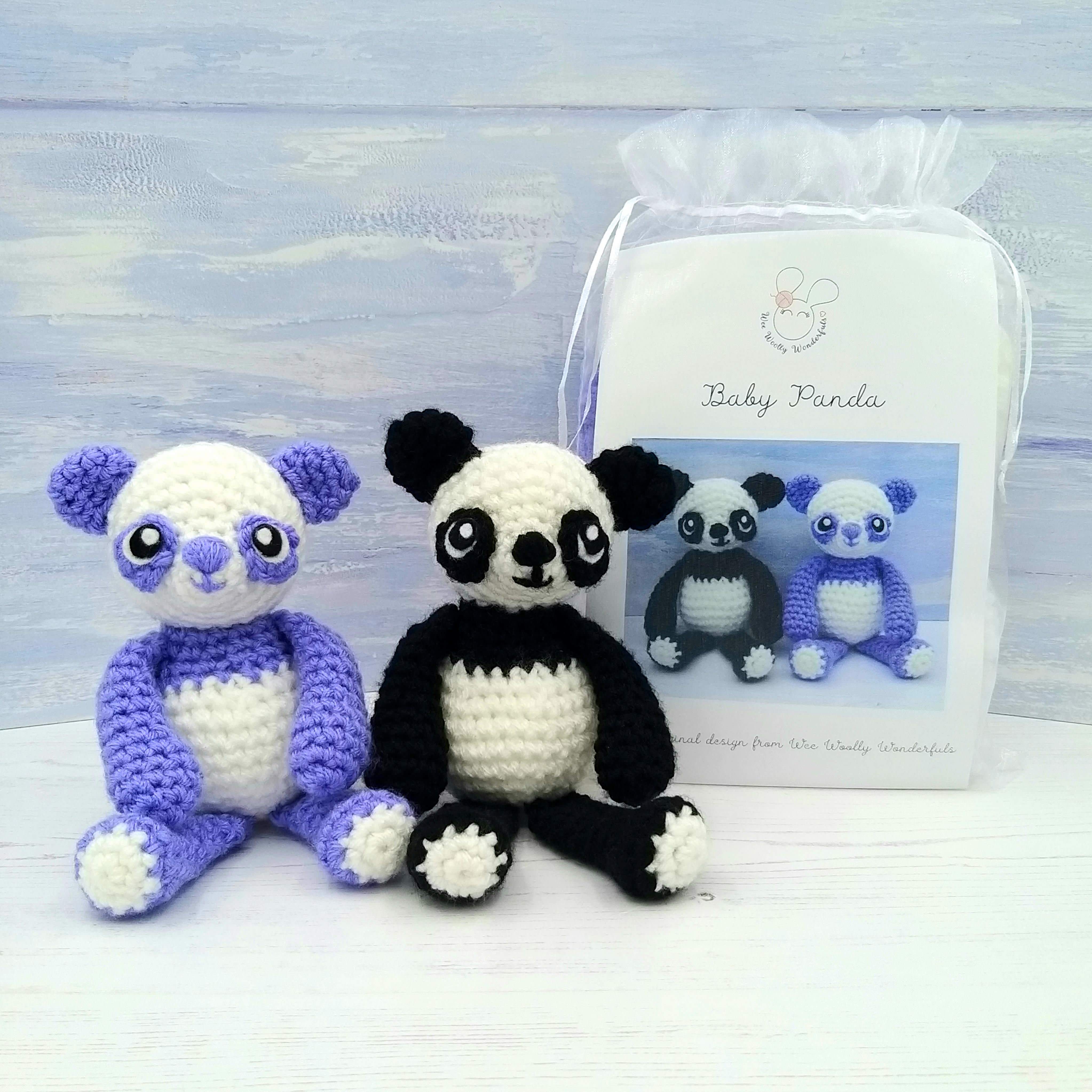 Baby Panda - Mini Crochet Kit – Wee Woolly Wonderfuls