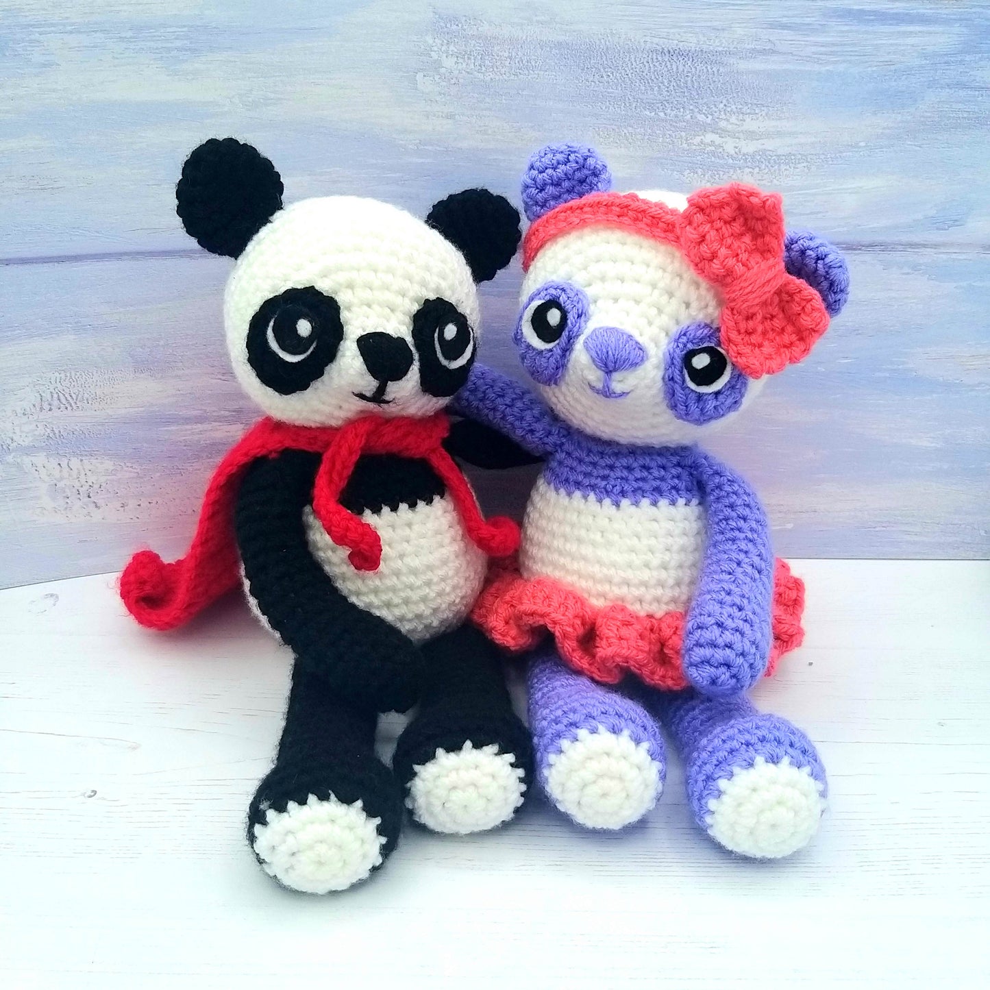 Peter and Melinda the Panda - PDF Crochet Pattern