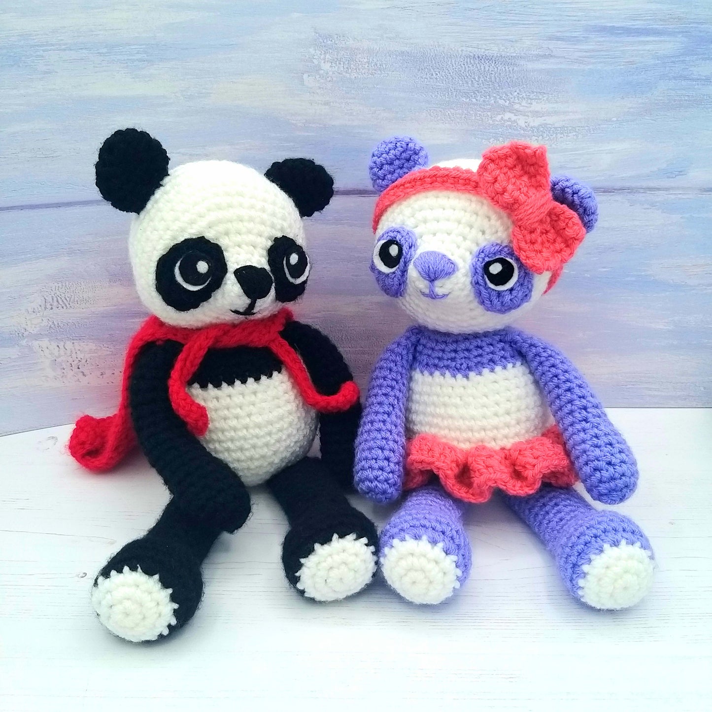 Peter the Panda and Melinda the Panda Luxury Crochet Kit!