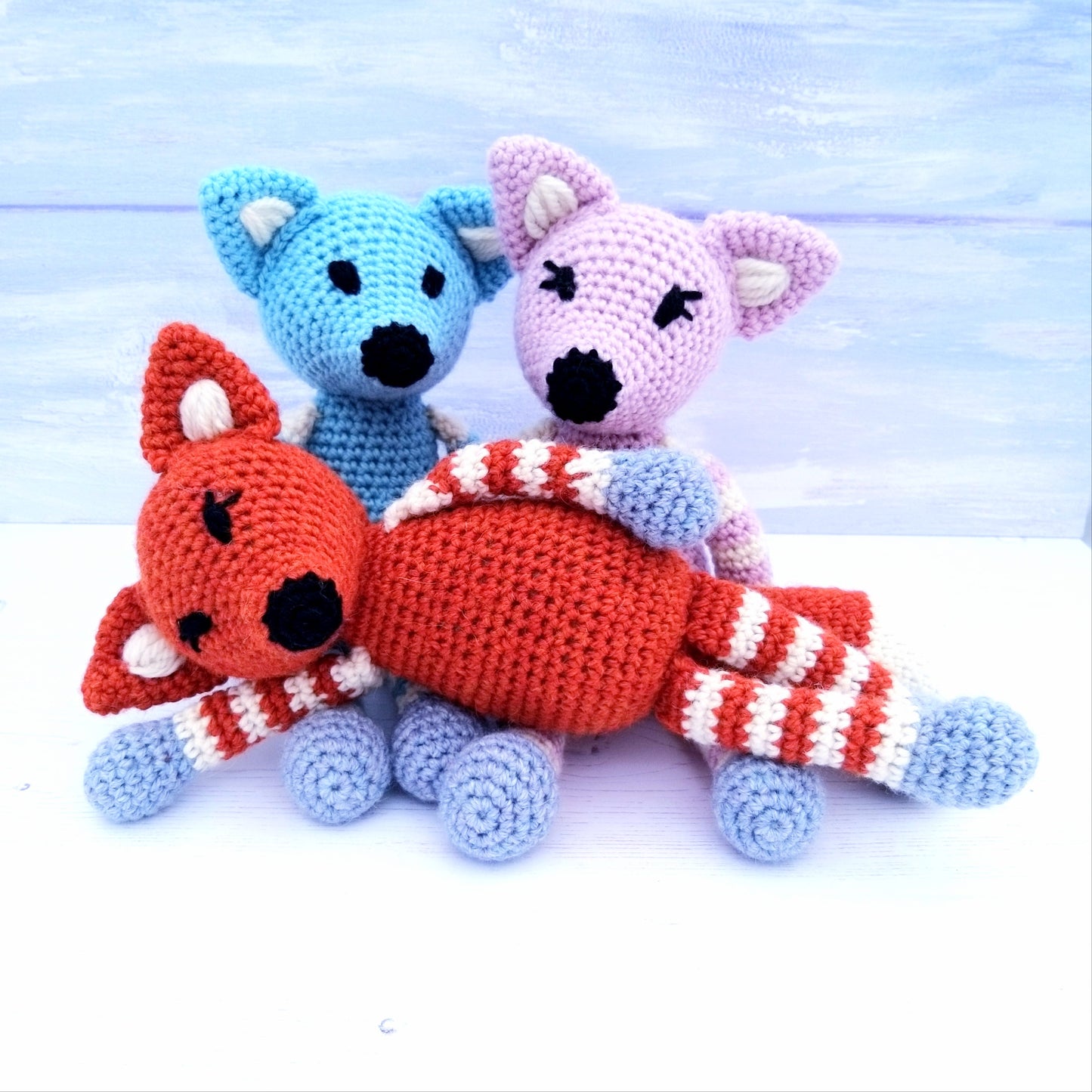 PDF Crochet Pattern - Flash, Freddie & Flossie the Fox Pattern