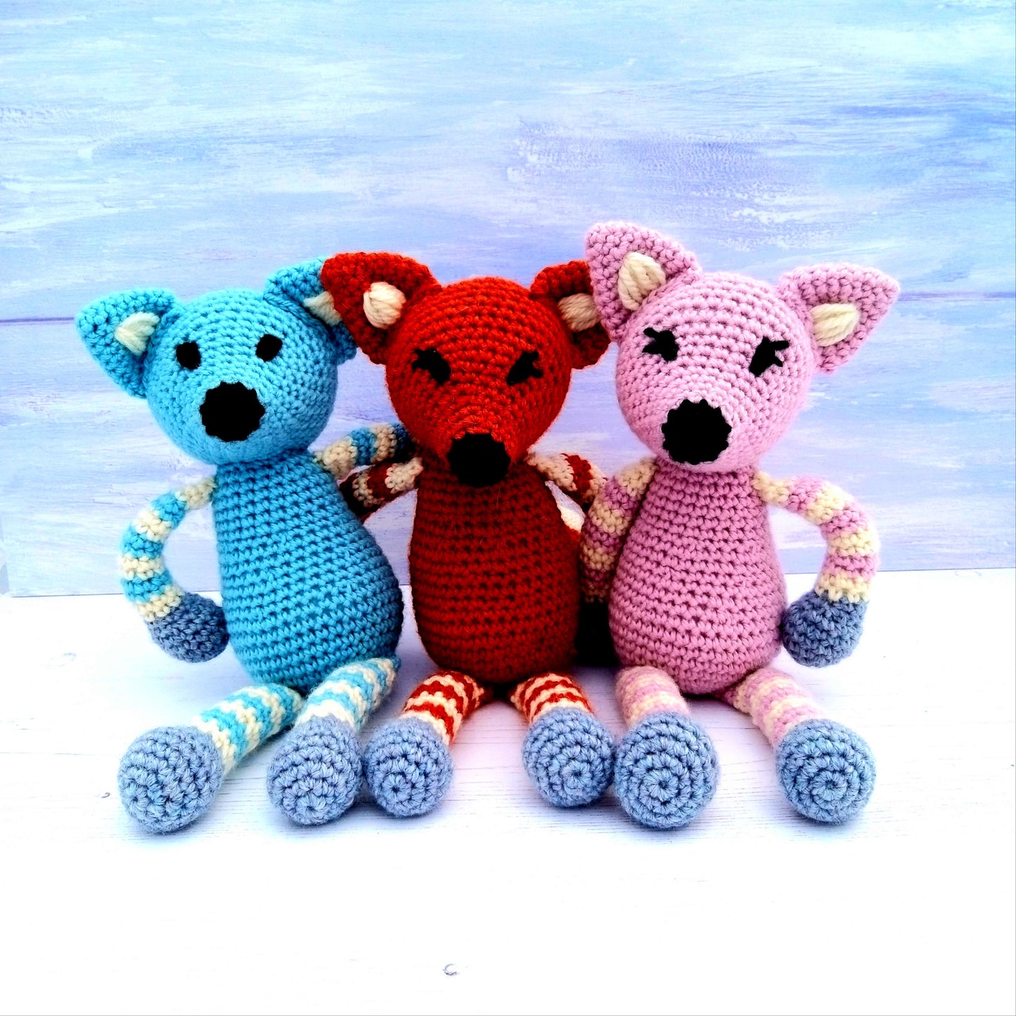 PDF Crochet Pattern - Flash, Freddie & Flossie the Fox Pattern