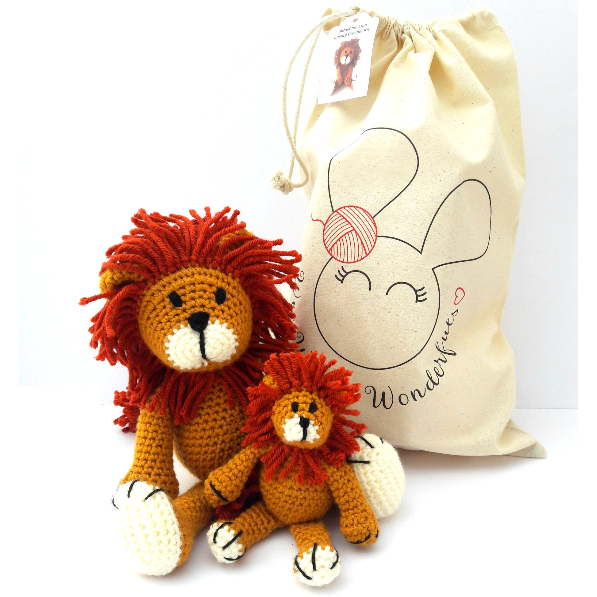 Crochet Lion and Baby Lion