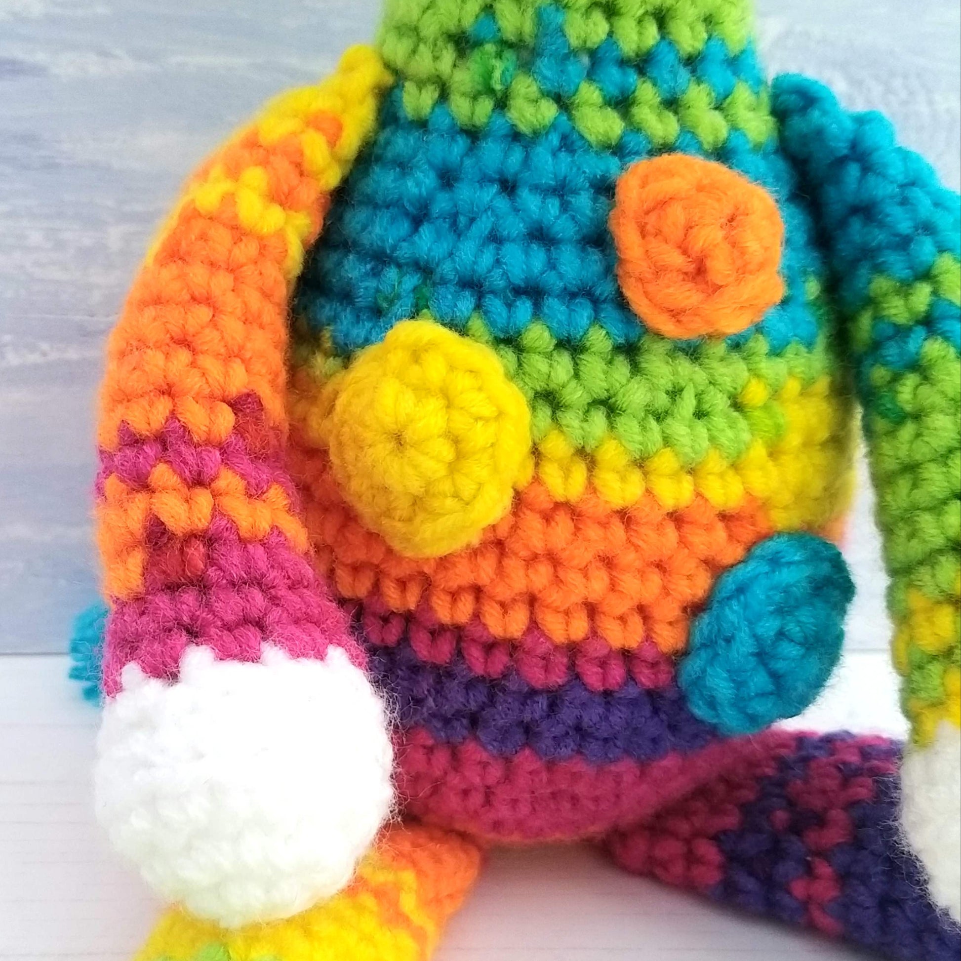 Crochet Stitch Details - Body of toy giraffe