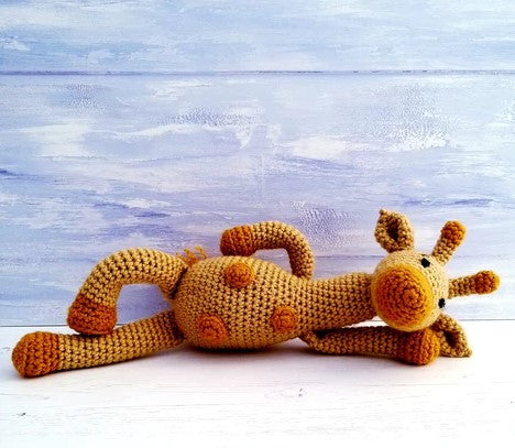Aimee the Crochet Girafee - Lying down