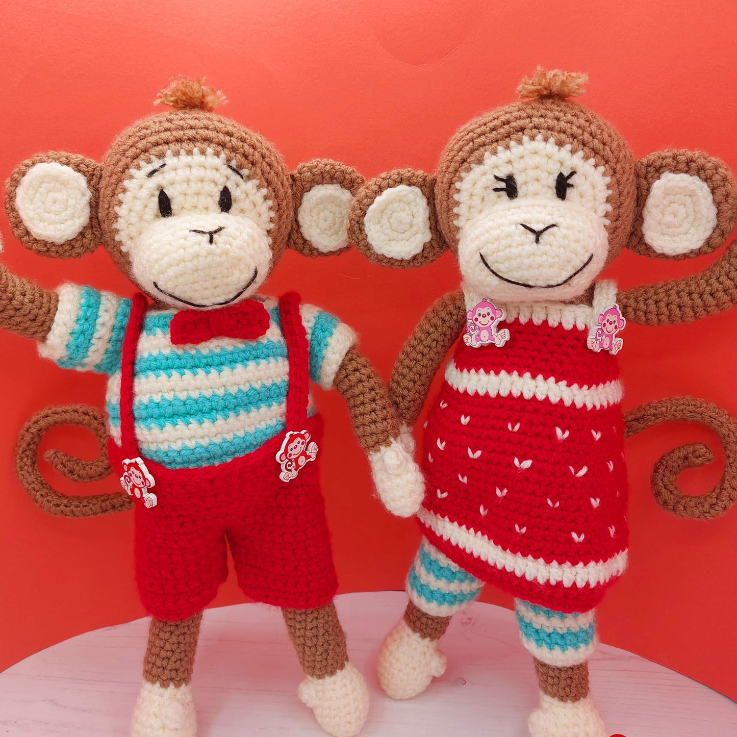 Archie & Gracie the Monkeys - PDF Pattern