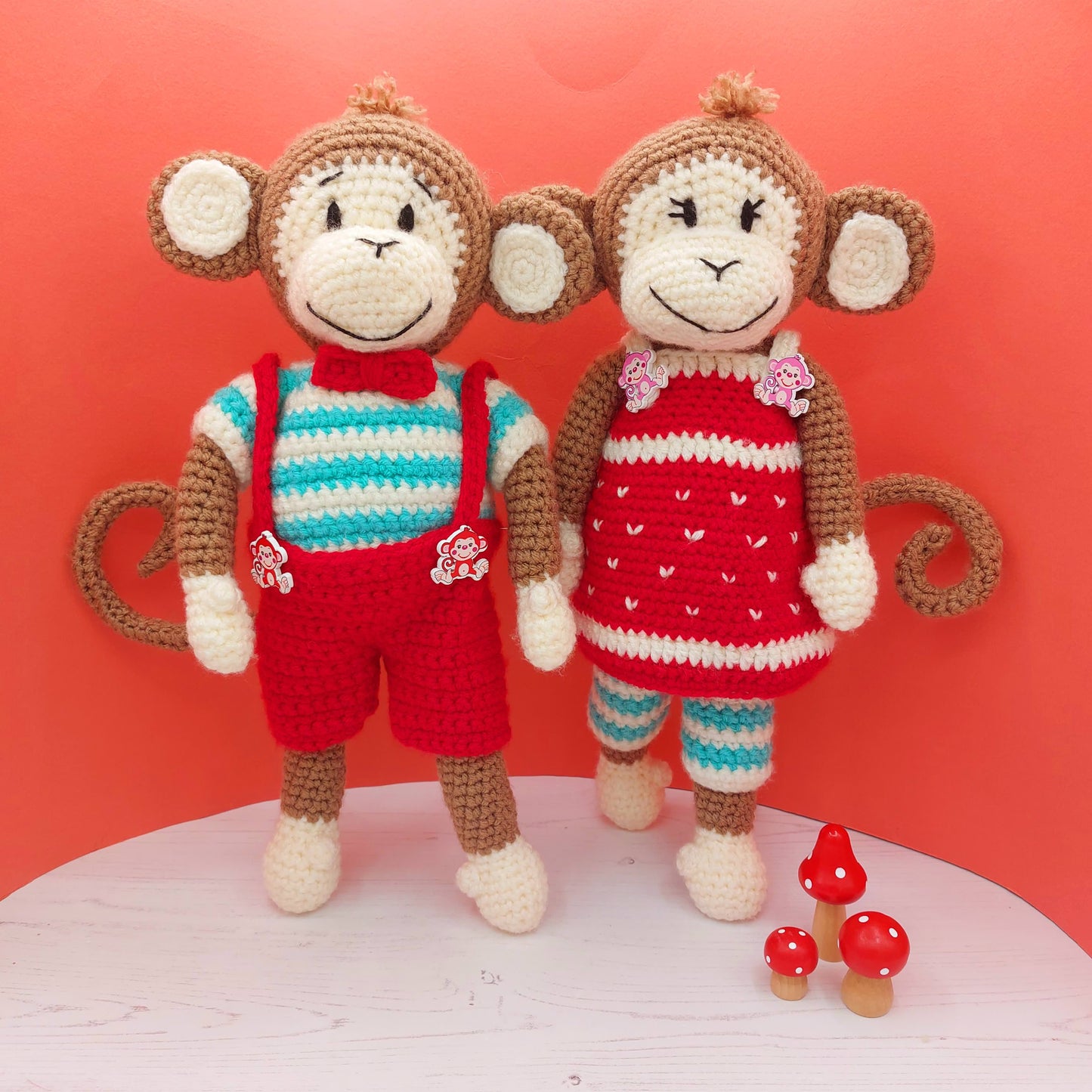 Archie & Gracie the Monkeys - PDF Pattern