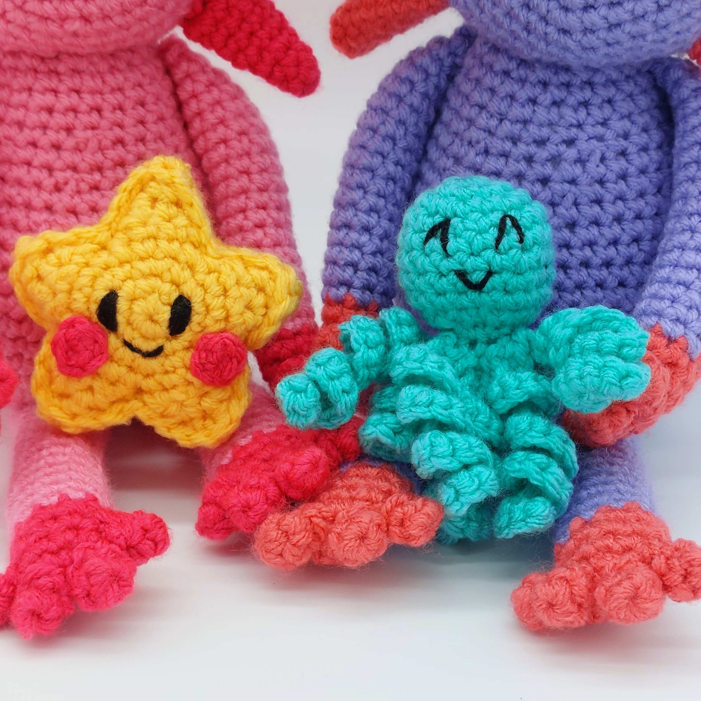 Bubbles and Barnacle the Axolotls Crochet Kit