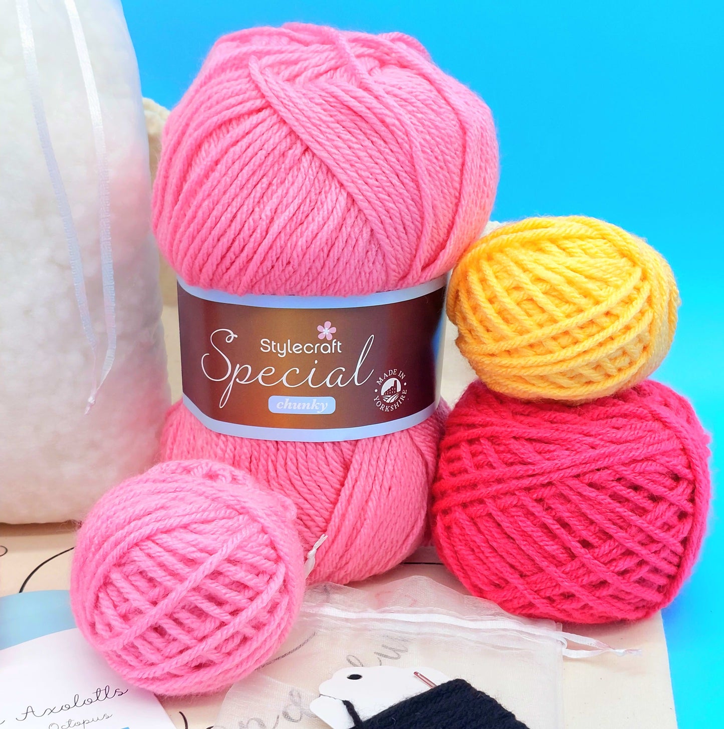 Bubbles and Barnacle the Axolotls Crochet Kit