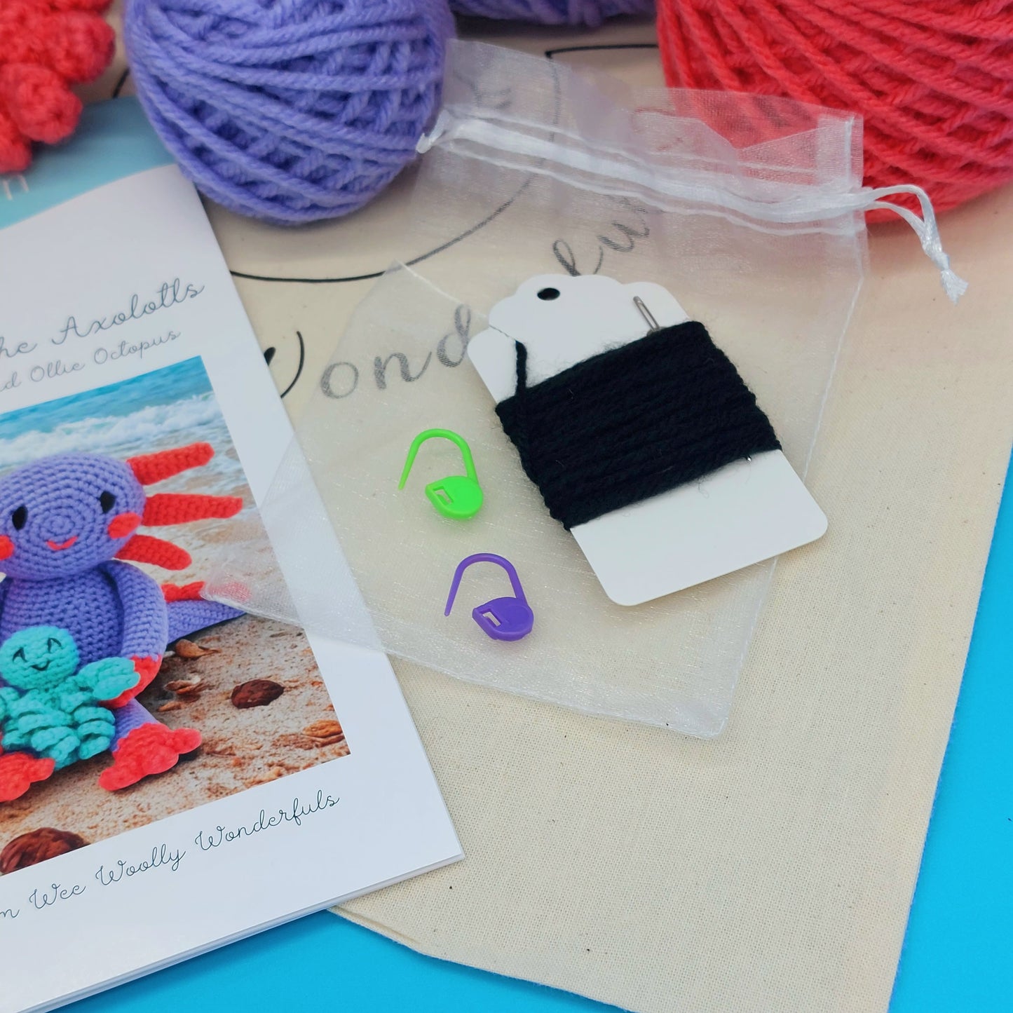 Bubbles and Barnacle the Axolotls Crochet Kit