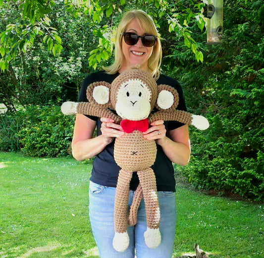 Mr Bananas the HUGE Monkey Crochet Kit