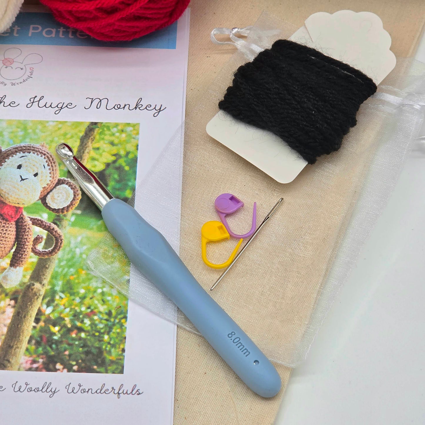 Mr Bananas the HUGE Monkey Crochet Kit
