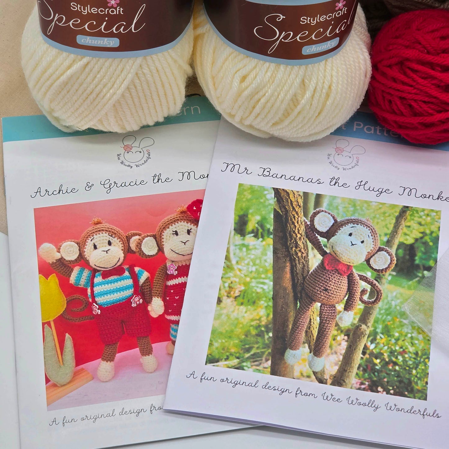 Mr Bananas the HUGE Monkey Crochet Kit