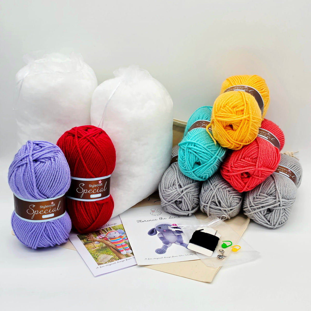 HUGE Rainbow Lamb Crochet Kit