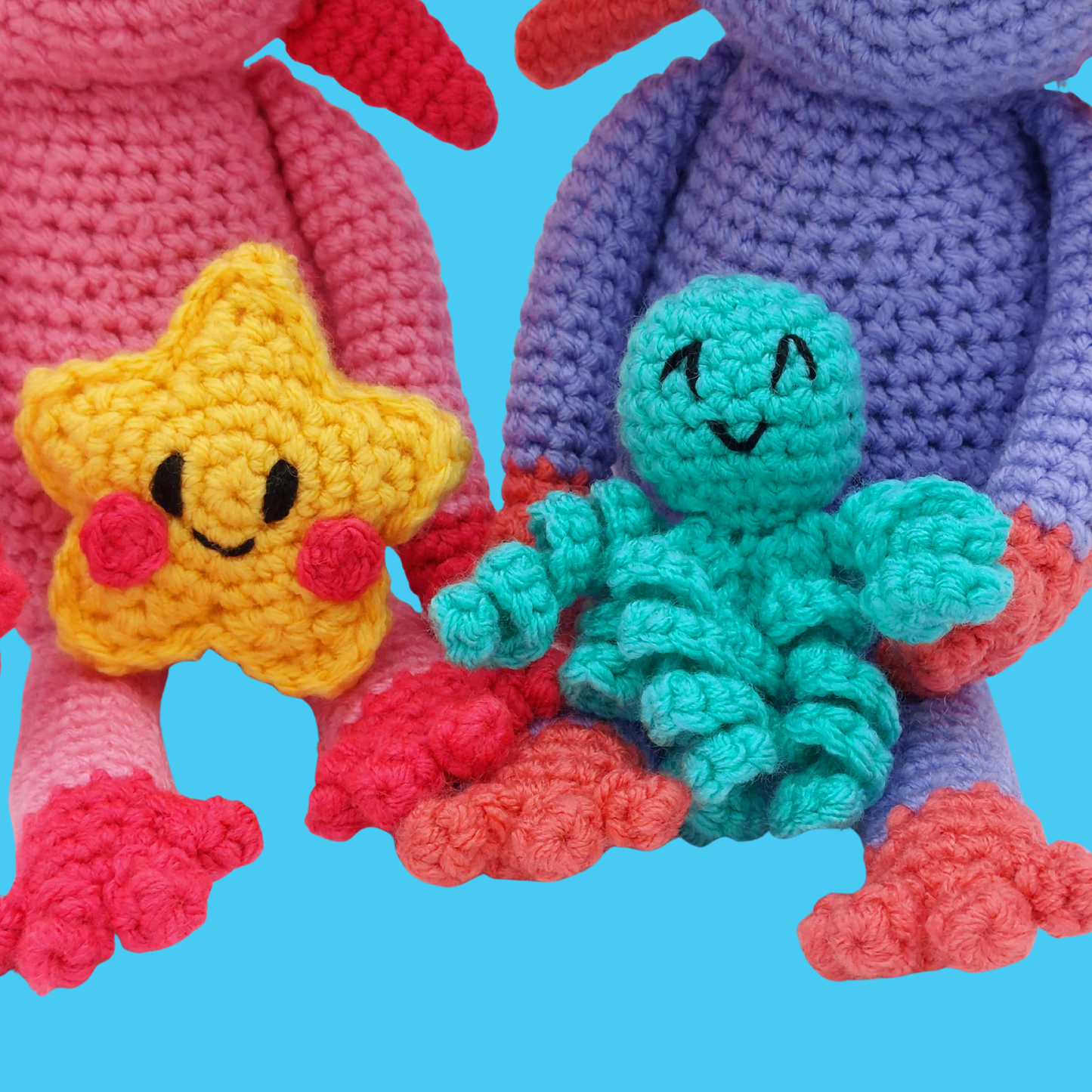 Bubbles and Barnacle the Axolotls - PDF Pattern