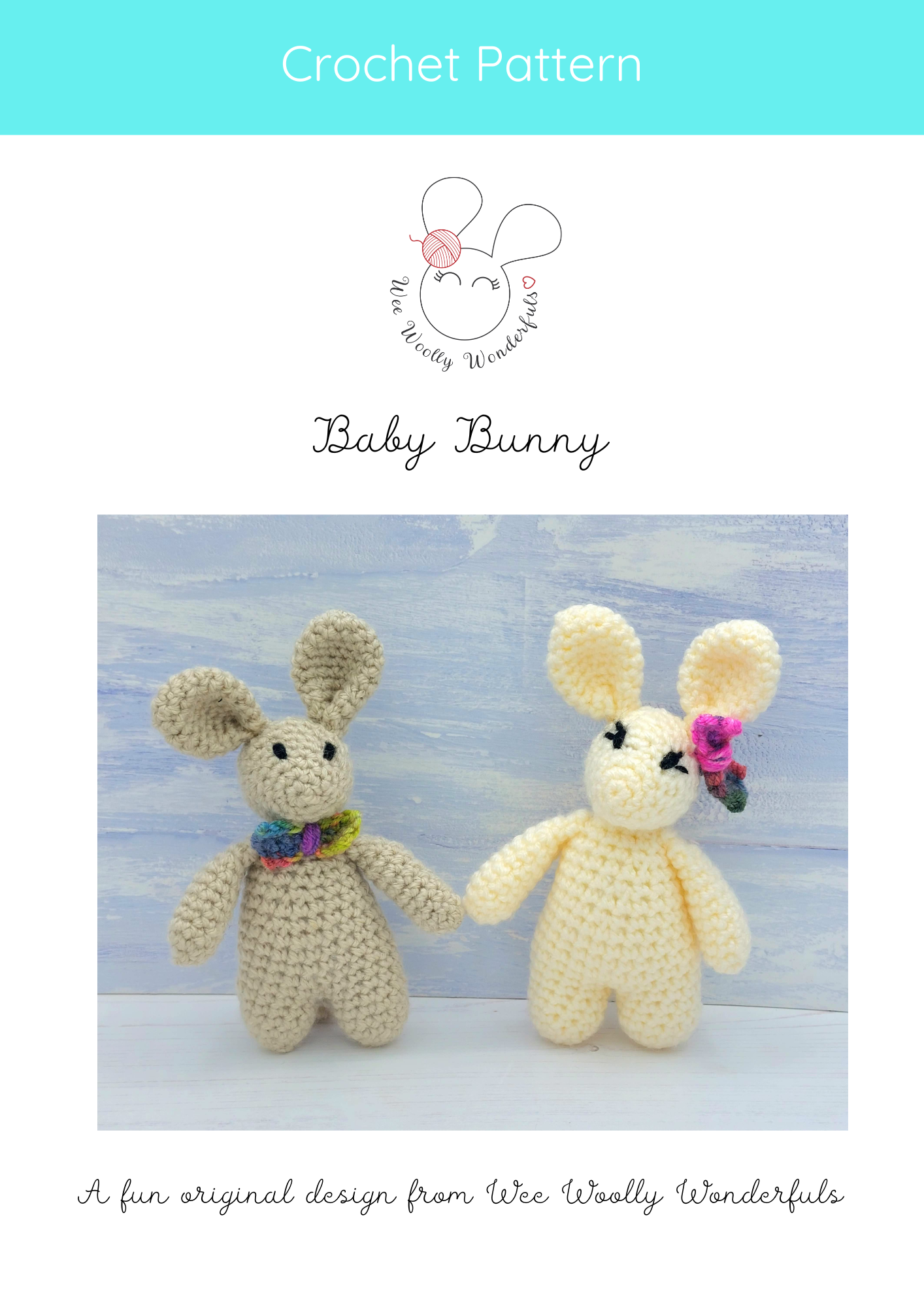 Baby Bunny Crochet Pattern - PDF