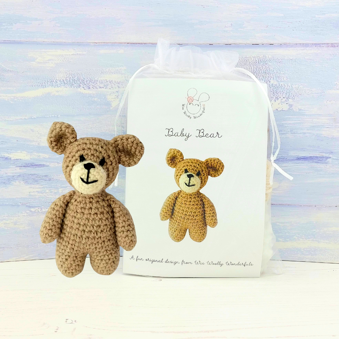 Baby Bear Mini Crochet Kit in Luxury Wool & Alpaca