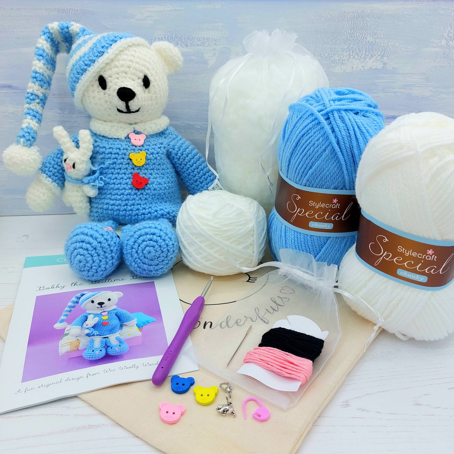 Bobby & Betty the Bedtime Bear Crochet kits