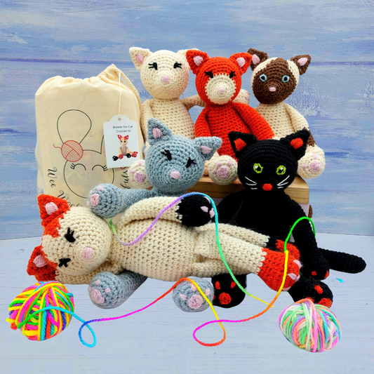 Six Crochet Cats