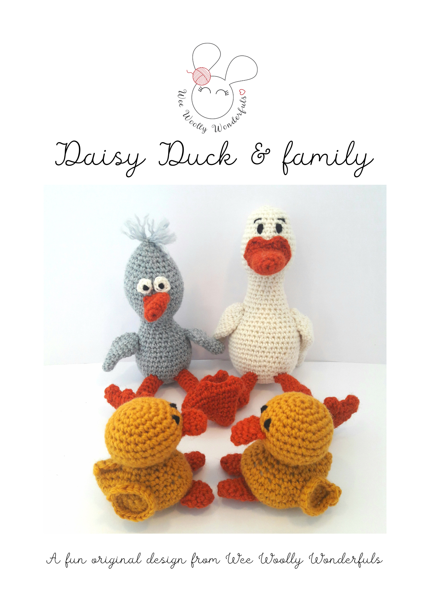 PDF Crochet Pattern - Daisy Duck & Family