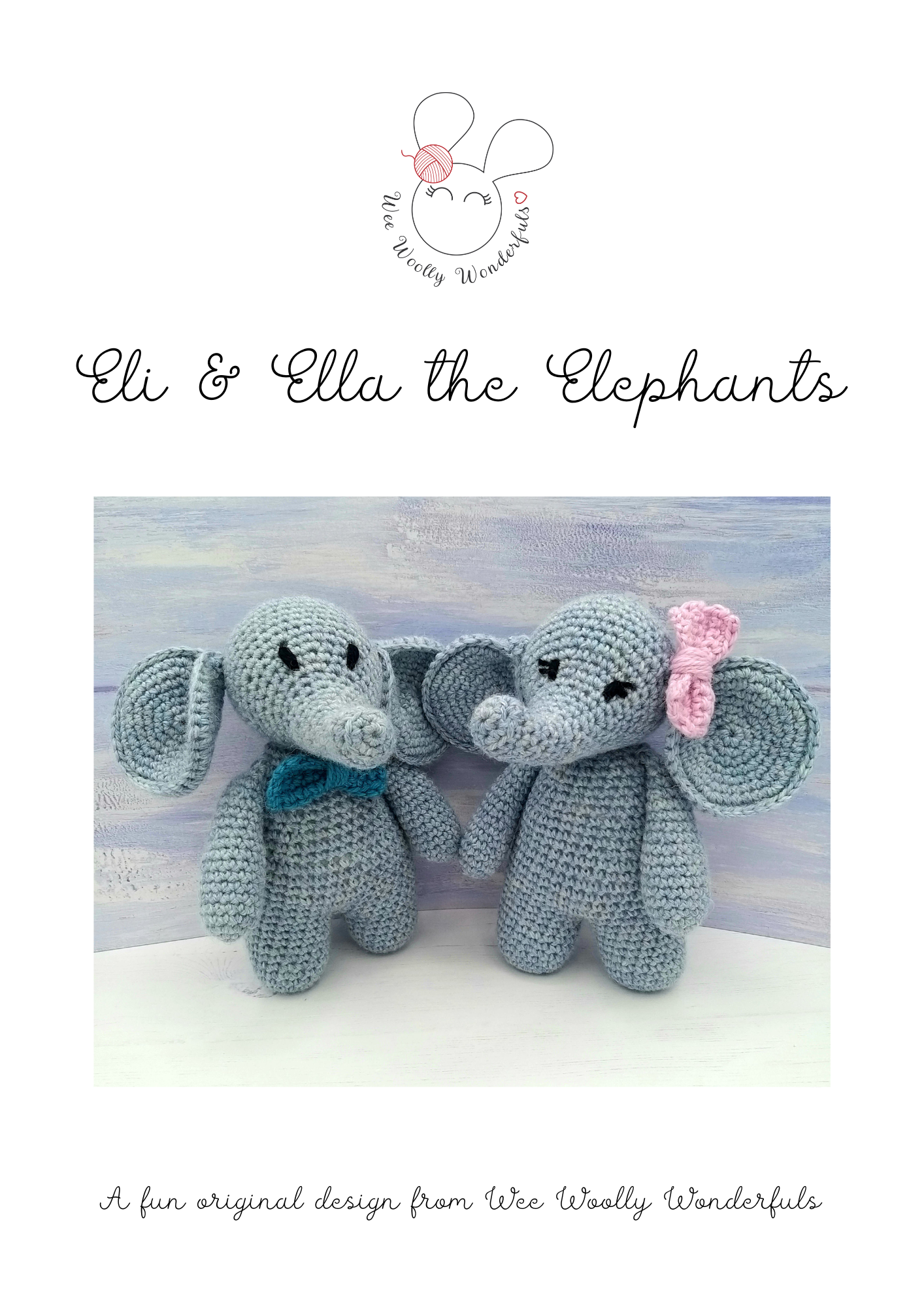 PDF Crochet Pattern - Eli & Ella the Elephants