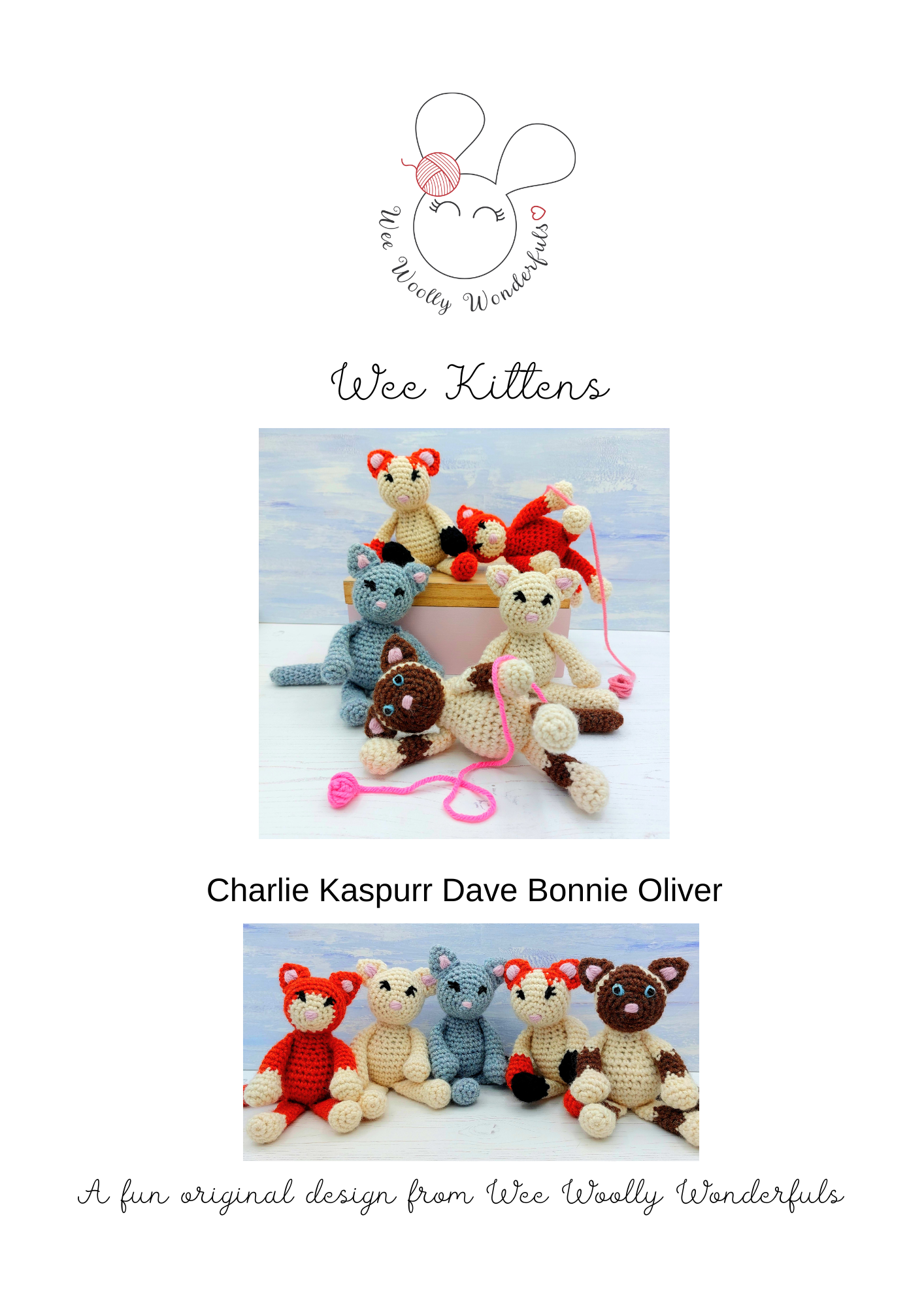PDF Crochet Pattern - The Baby Kittens!